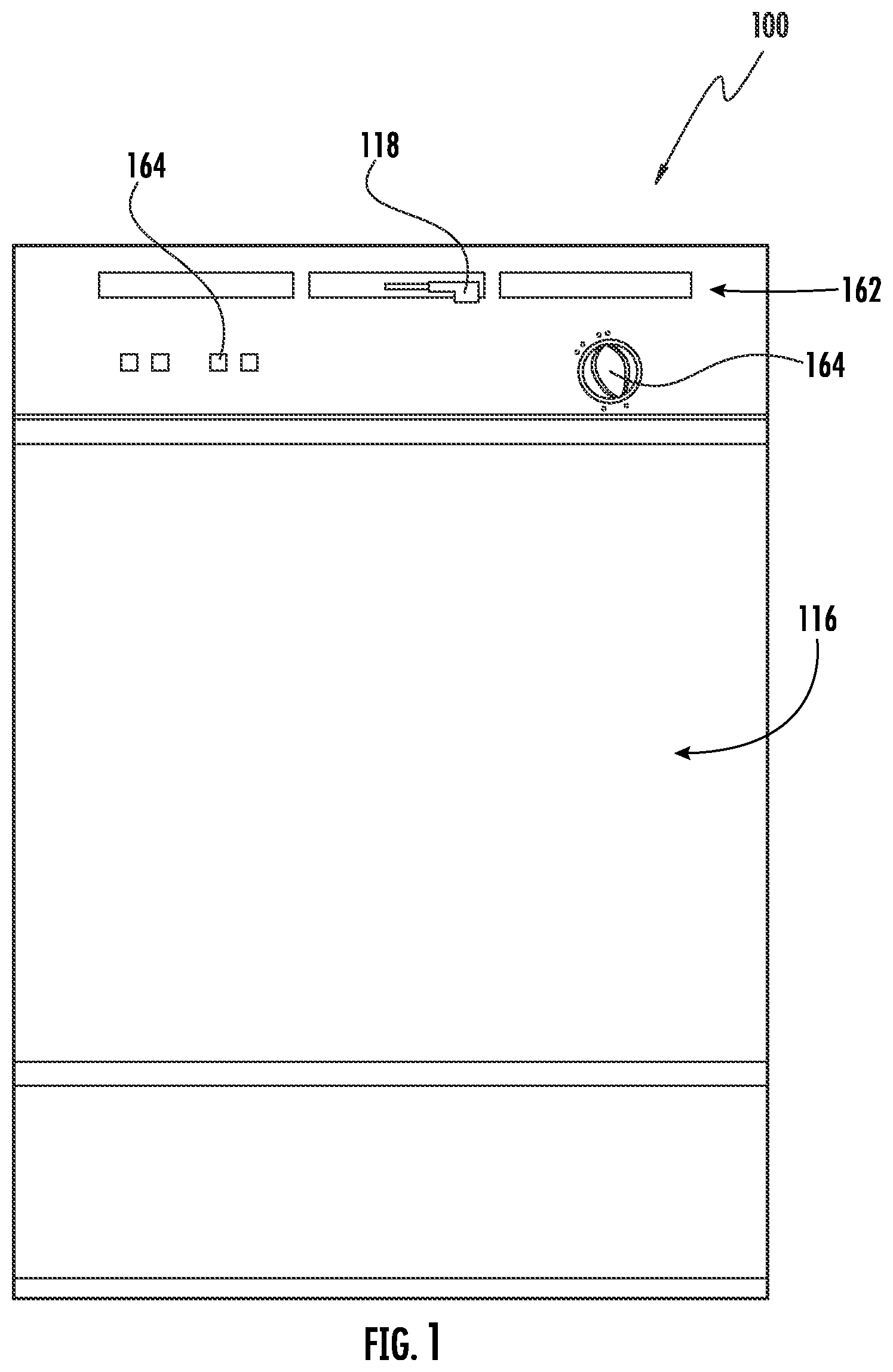 Patent US12376726 — Systems for preventing rotation of fill funnel in dishwashing appliances — Figure 1