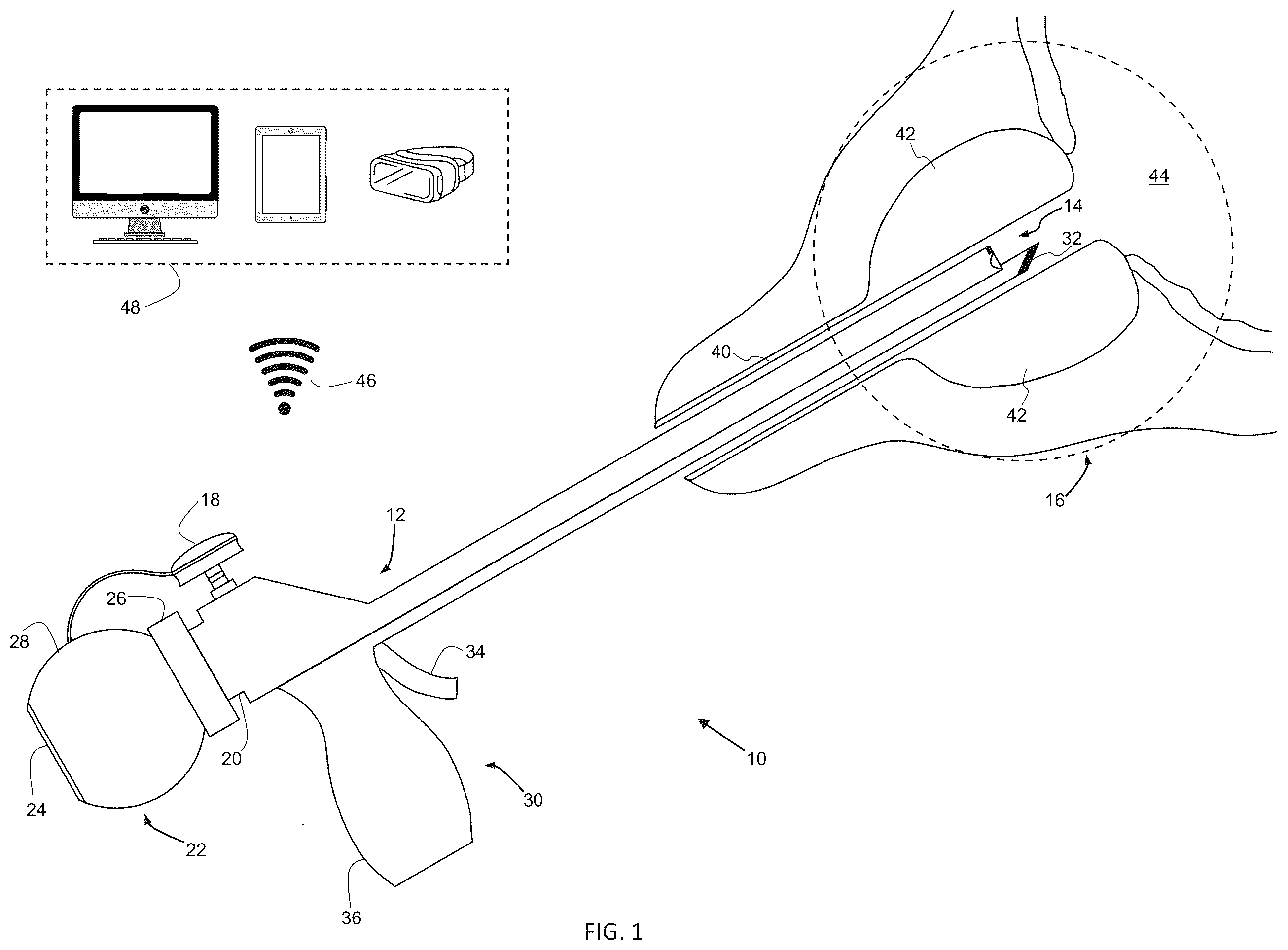Patent US12376733 Figure 1 – Systems, apparatuses, and methods for endoscopy
