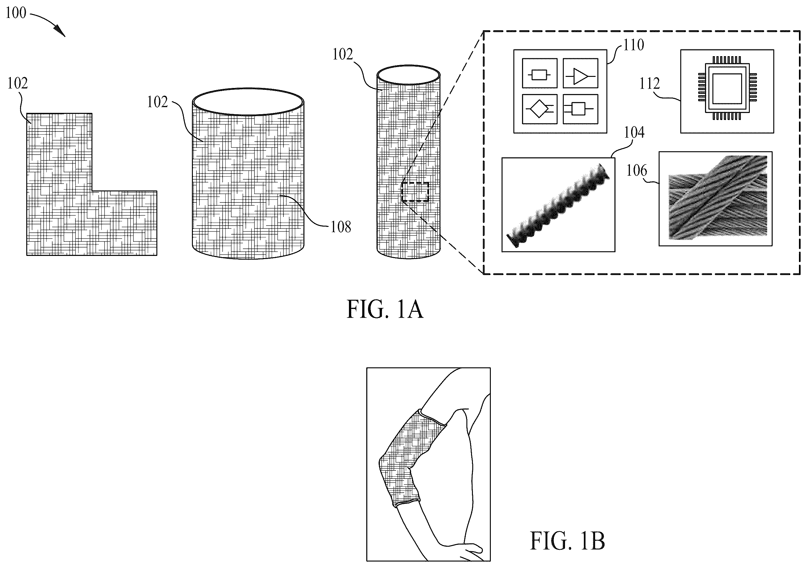 Patent US12376791 — Electronic textiles — Figure 1