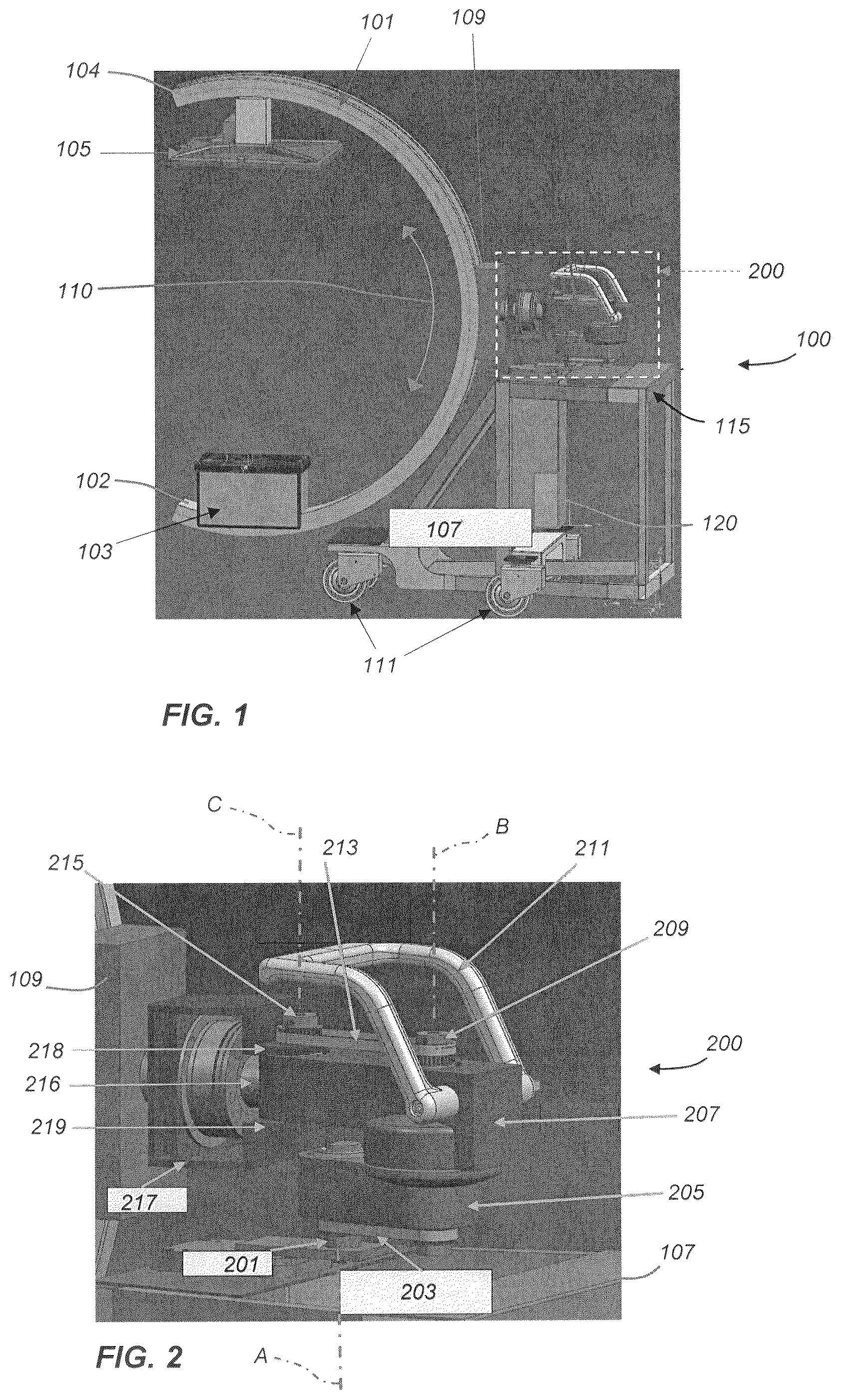 Patent US12376811 — Portable C-arm with attachable control stand — Figure 1