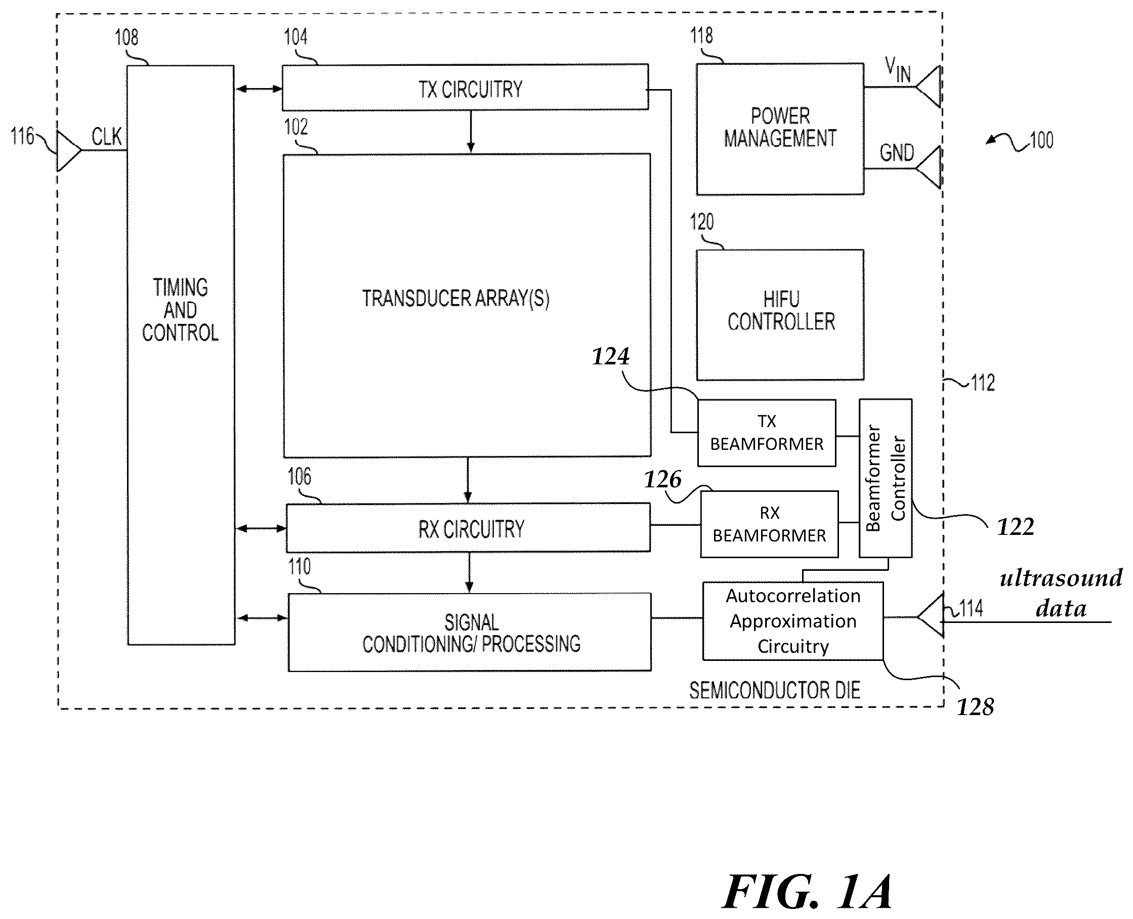 Patent US12376828 — Methods and systems for coherence imaging in obtaining ultrasound images — Figure 1