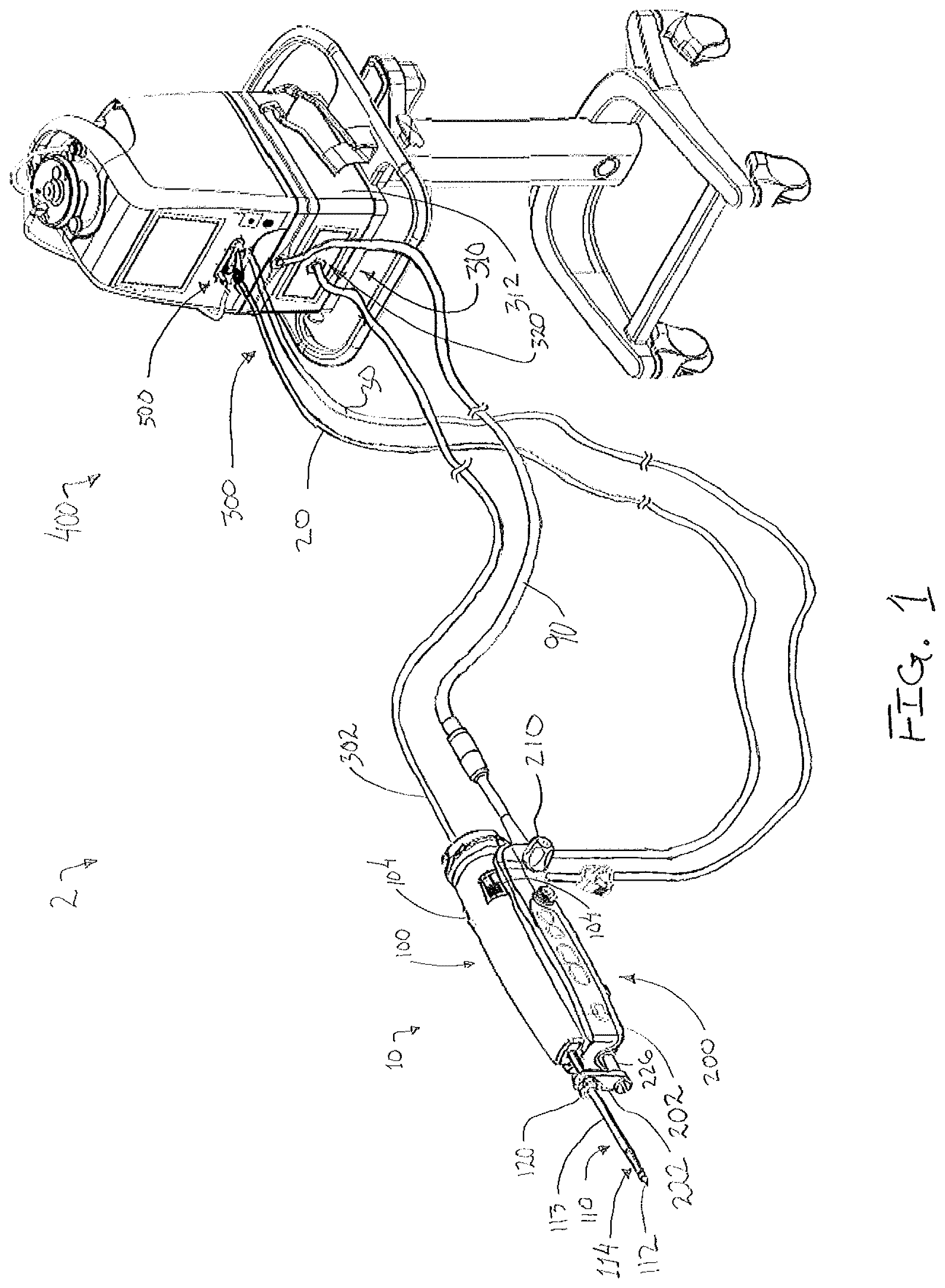 Patent US12376838 — Biopsy device with remote multi-chamber tissue sample holder — Figure 1