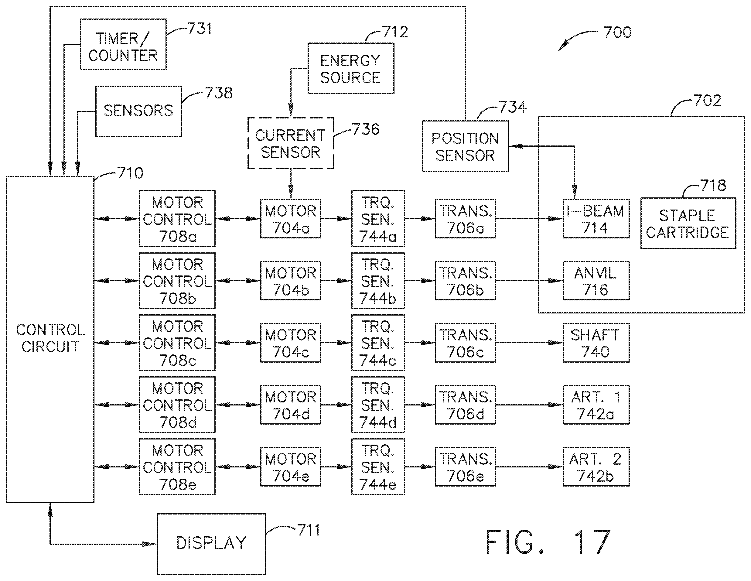 Patent US12376855 Figure 14 – Safety systems for smart powered surgical stapling