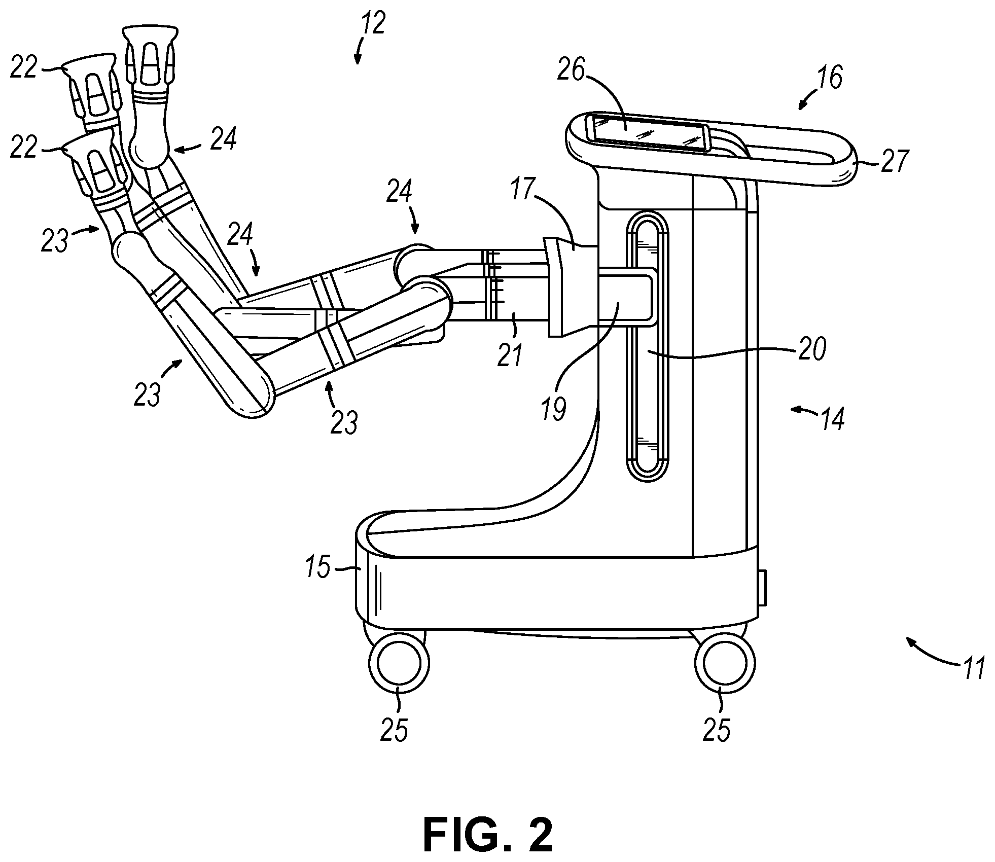 Patent US12376883 Figure 2 – Uterine manipulator control with presentation of critical structures