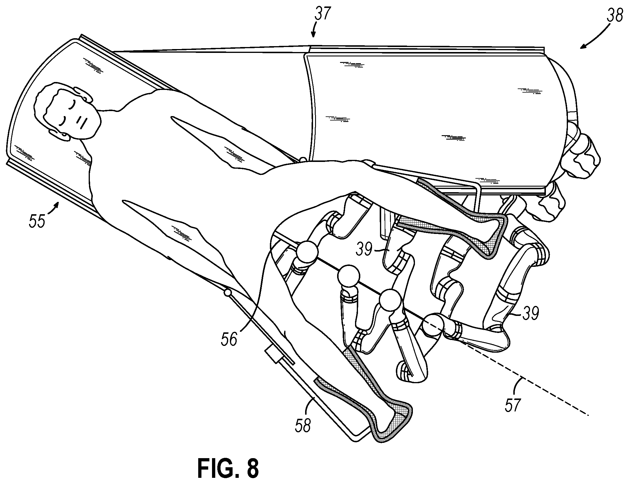 Patent US12376883 Figure 8 – Uterine manipulator control with presentation of critical structures