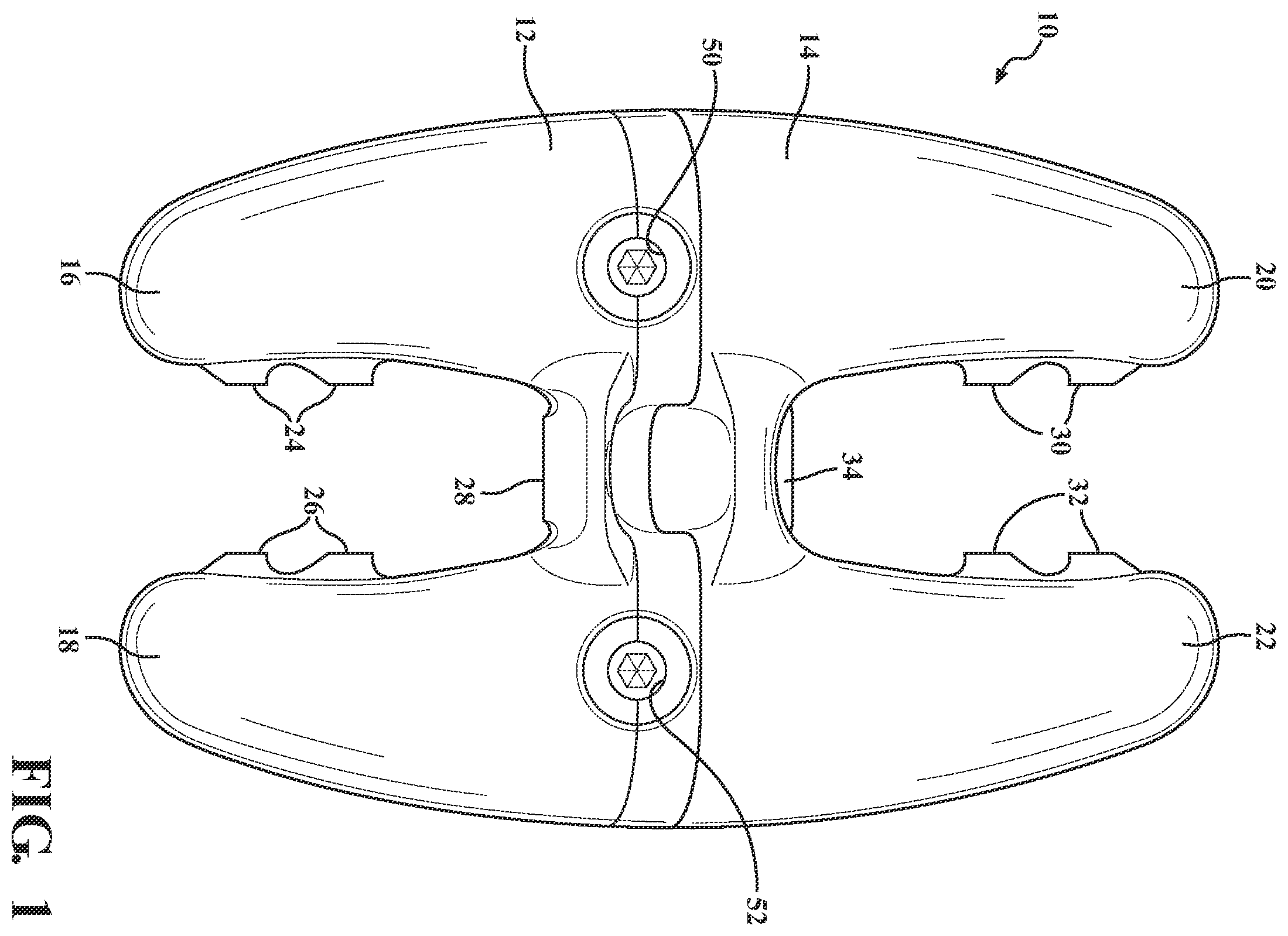Patent US12376889 — Expandable spring stepped in jack for installation between upper and lower succeeding articular processes — Figure 1
