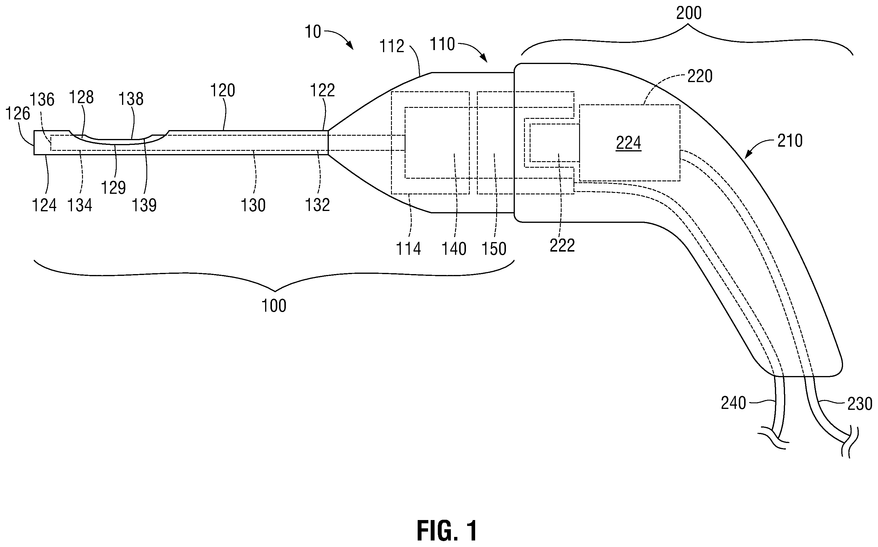 Patent US12376899 — Tissue resecting device including a blade lock and release mechanism — Figure 1