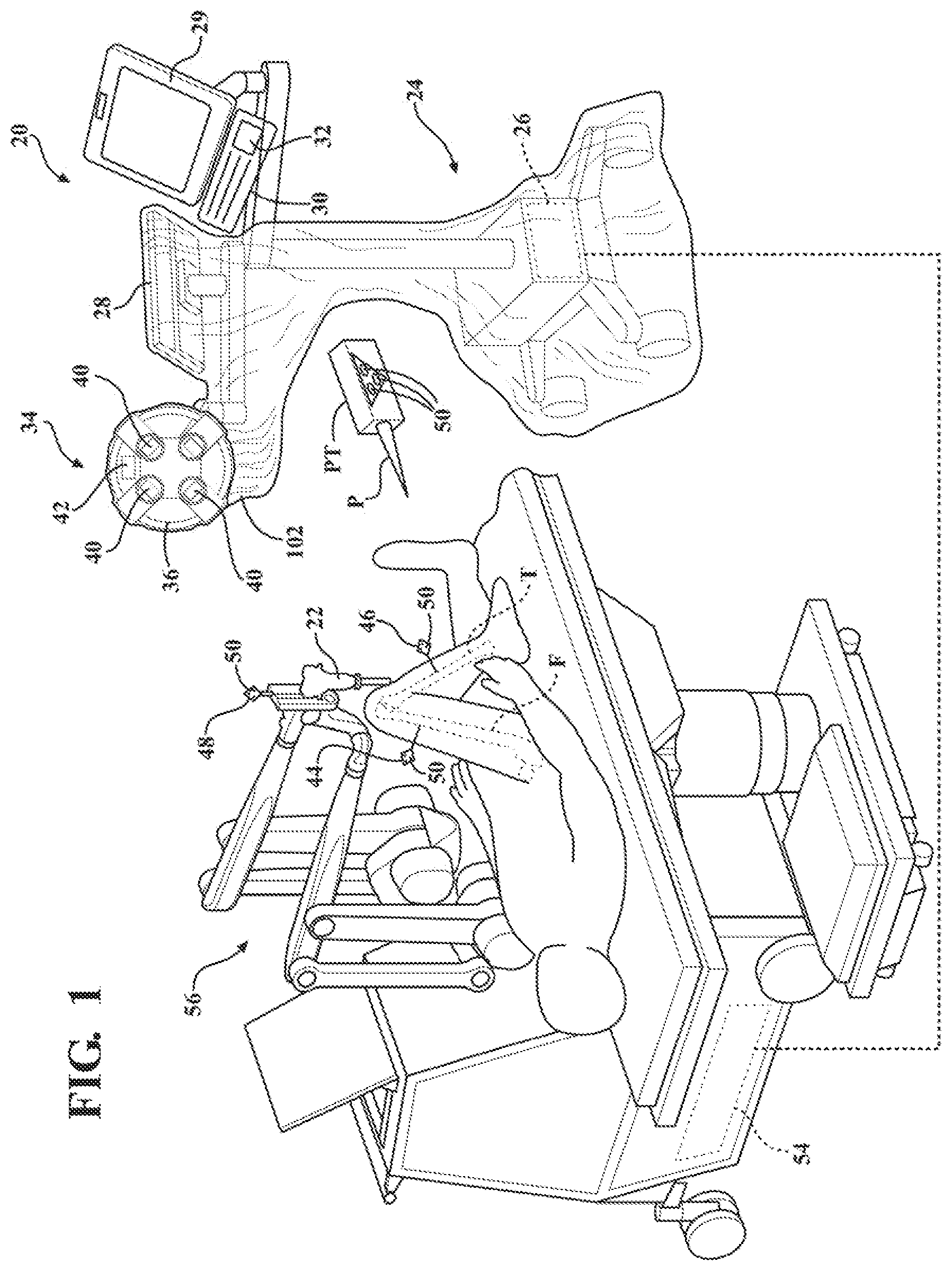 Patent US12376931 — Assembly for positioning a sterile surgical drape relative to optical position sensors — Figure 1
