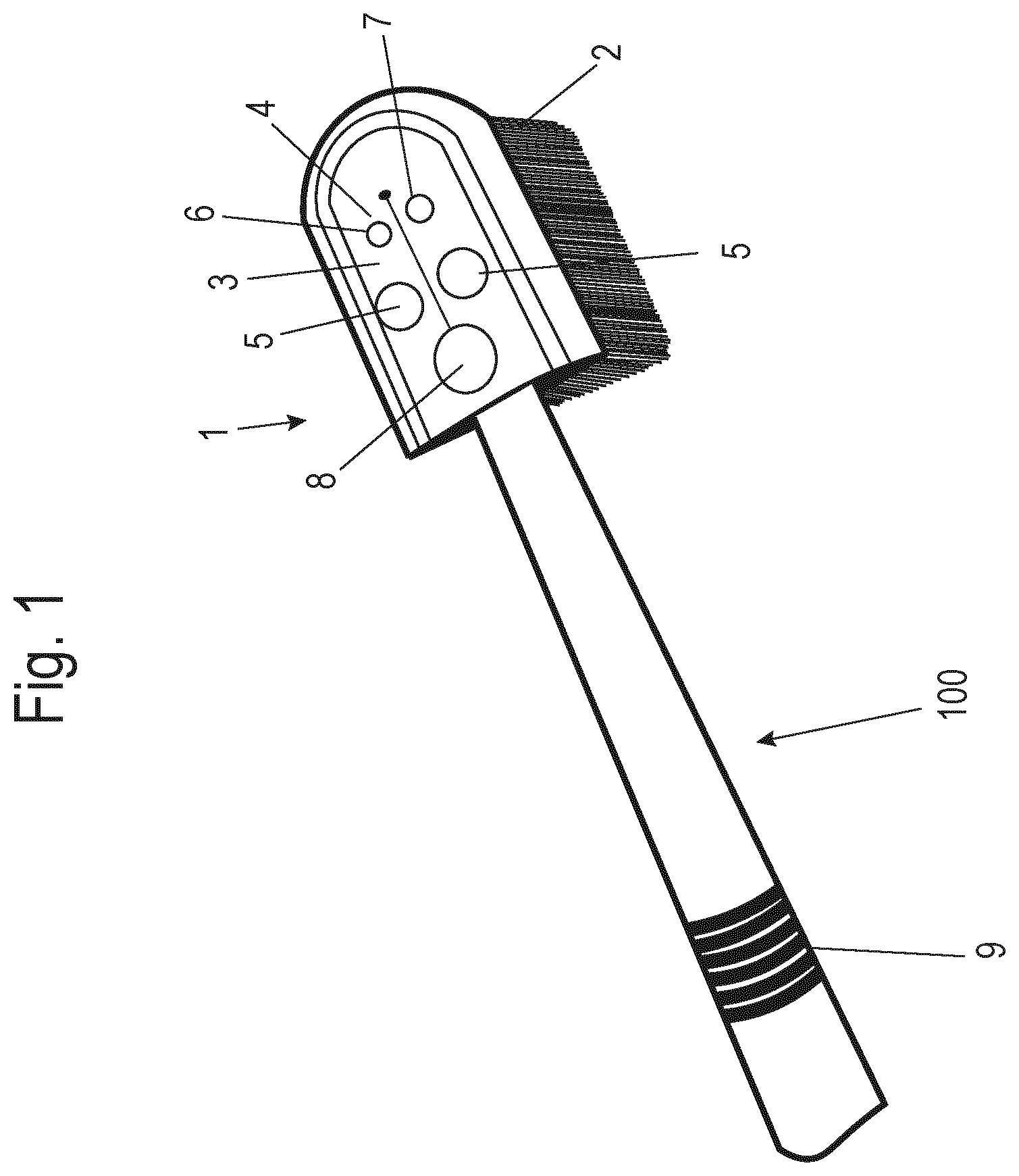 Patent US12376950 — Brush head, toothbrush, analysis system and method for the operation thereof — Figure 1