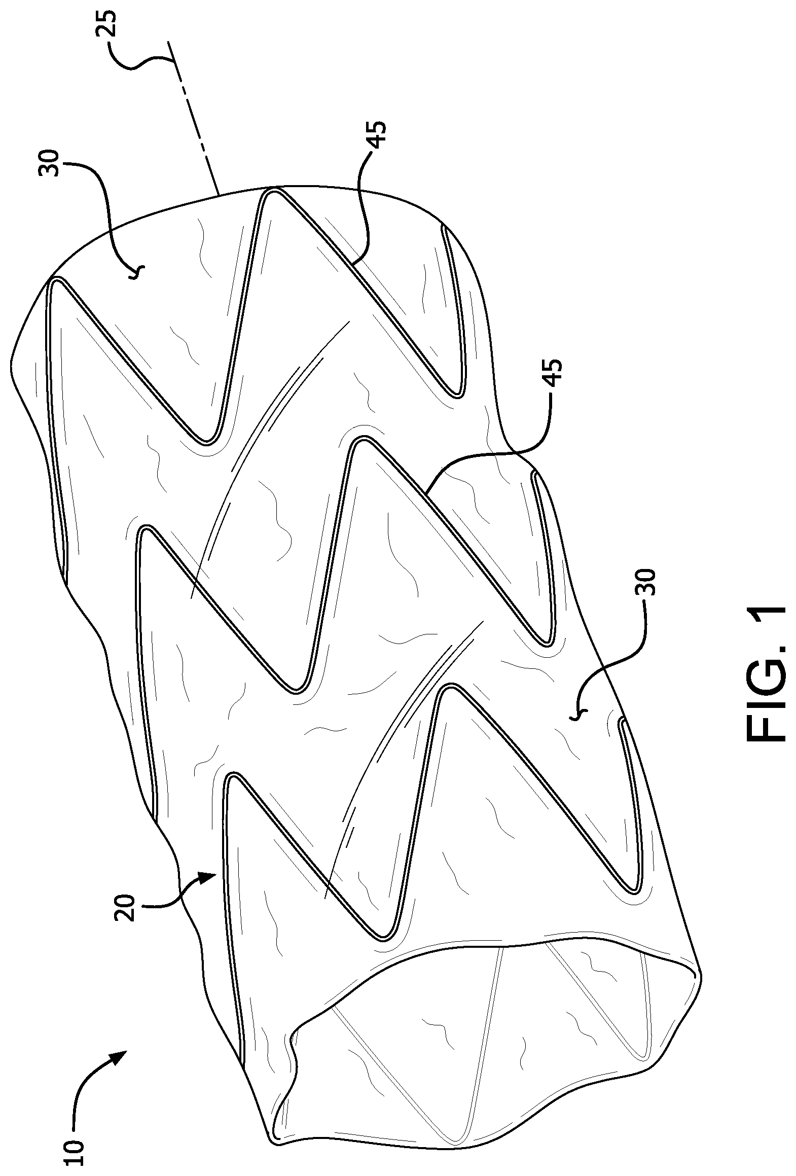 Patent US12376977 — Stent graft device with anchoring members having adjustable geometries — Figure 1