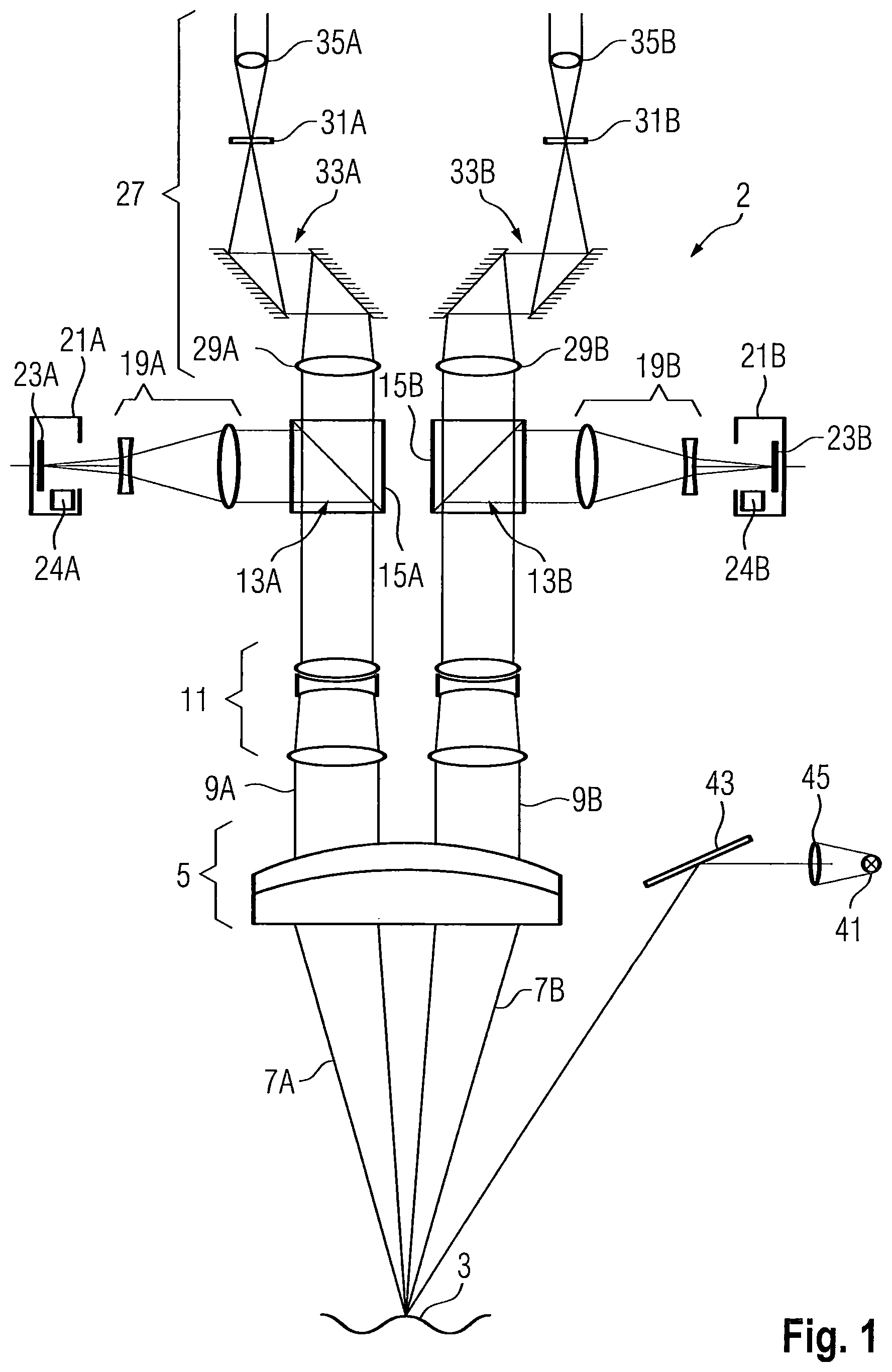Patent US12376990 — Optical system for eye surgery and method for avoiding an excessive light intensity at a digital image sensor of a surgical microscope — Figure 1