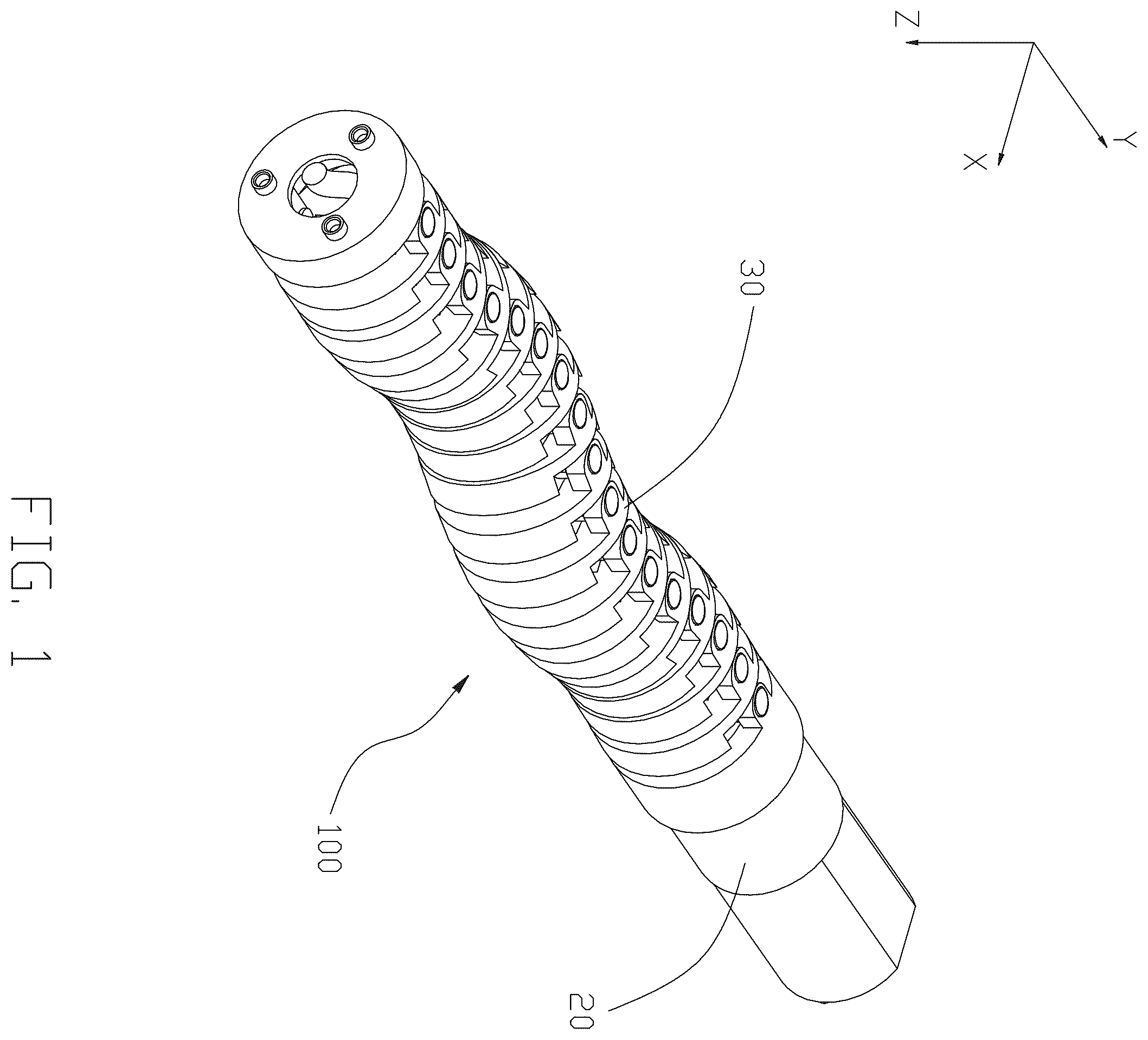 Patent US12377014 Figure 1 – Massage device
