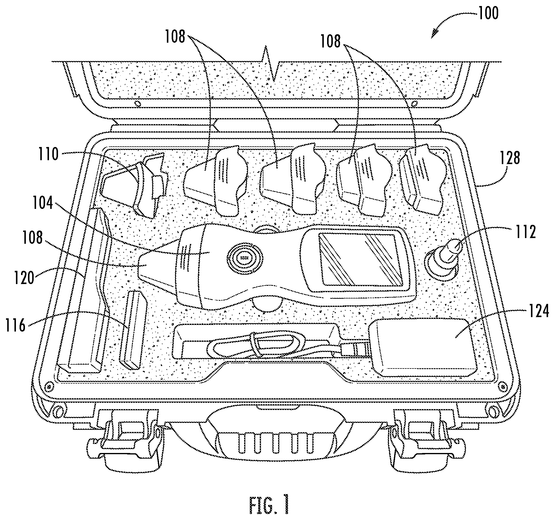 Patent US12377018 — Handheld focused extracorporeal shock wave therapy device, kit, and method — Figure 1