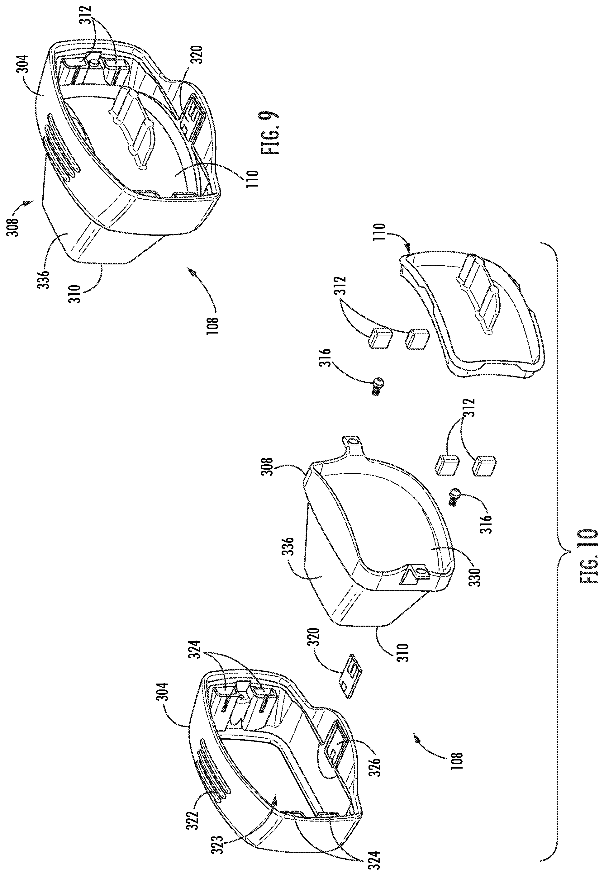 Patent US12377018 Figure 9 – Handheld focused extracorporeal shock wave therapy device, kit, and method