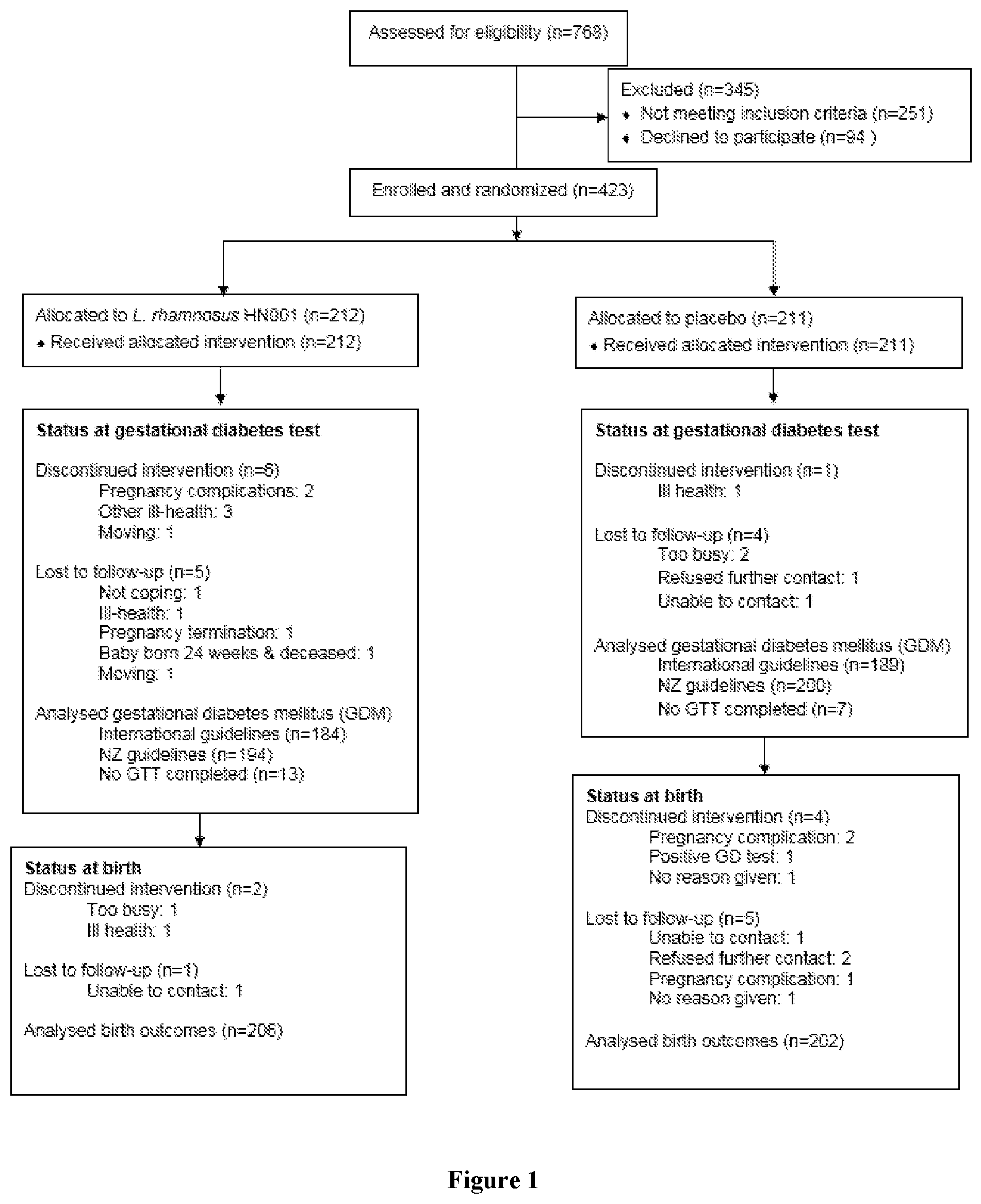 Patent US12377125 — Use of lactic acid bacteria to treat or prevent gestational diabetes mellitus — Figure 1