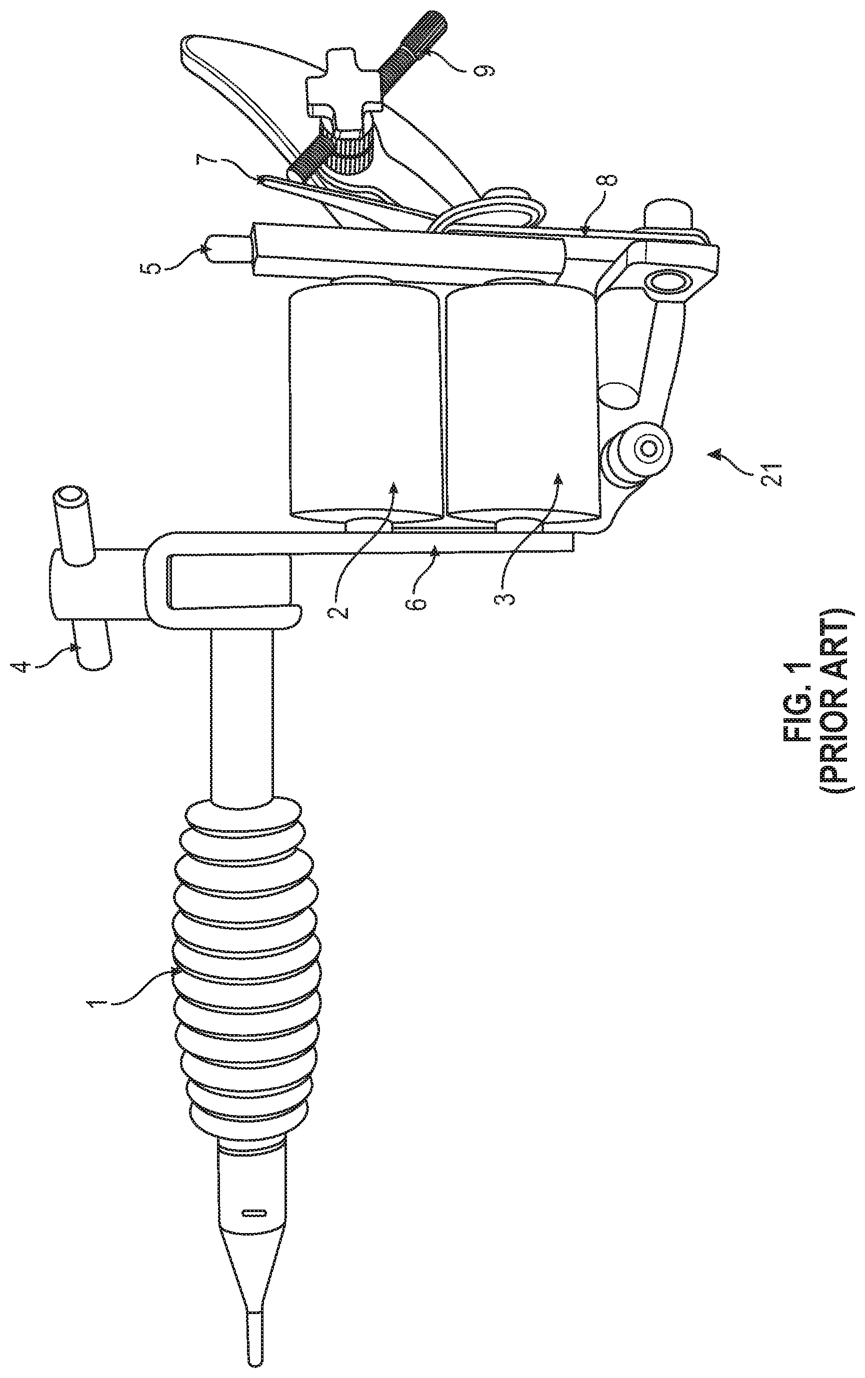 Patent US12377254 — Tattoo device — Figure 1