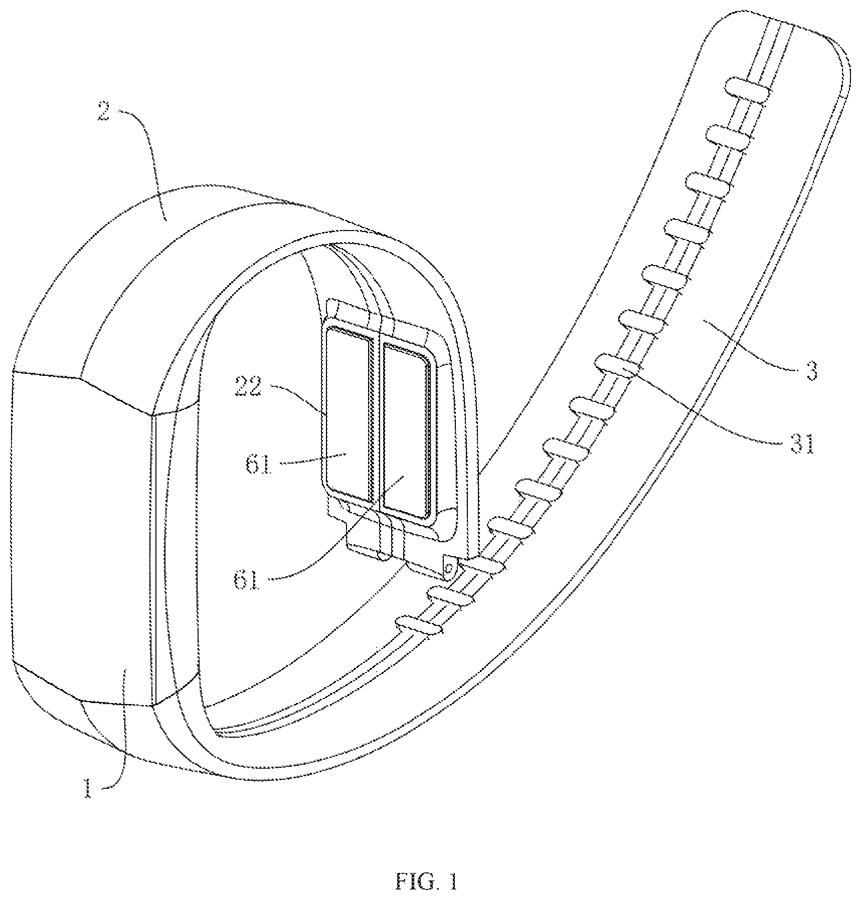 Patent US12377261 — Watchband with conductive function of bracelet — Figure 1