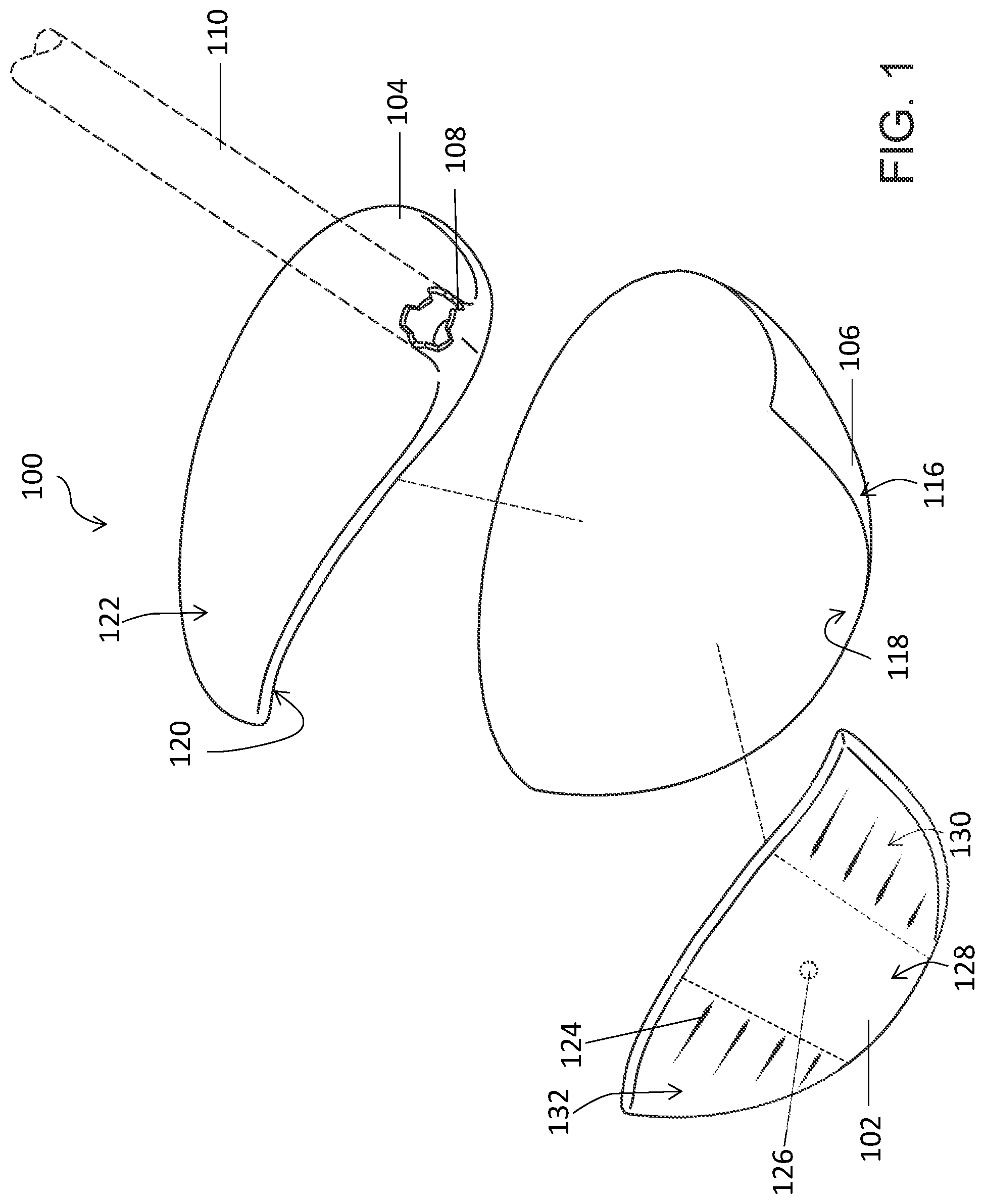 Patent US12377321 — Laser-contrasted golf club head and manufacturing process — Figure 1
