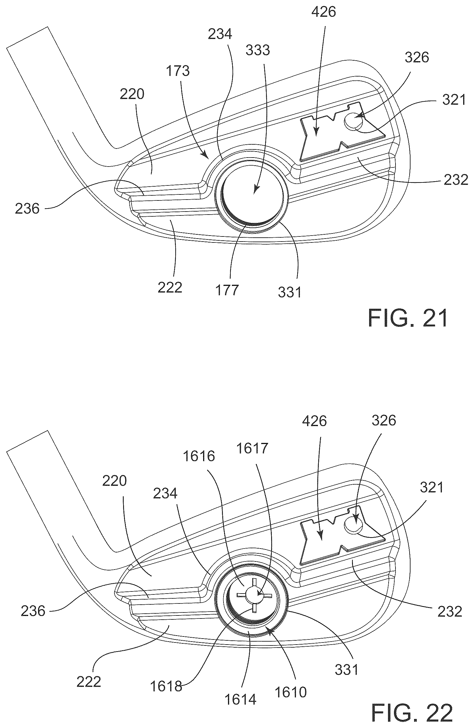 Patent US12377325 Figure 10 – Golf club heads and methods to manufacture golf club heads