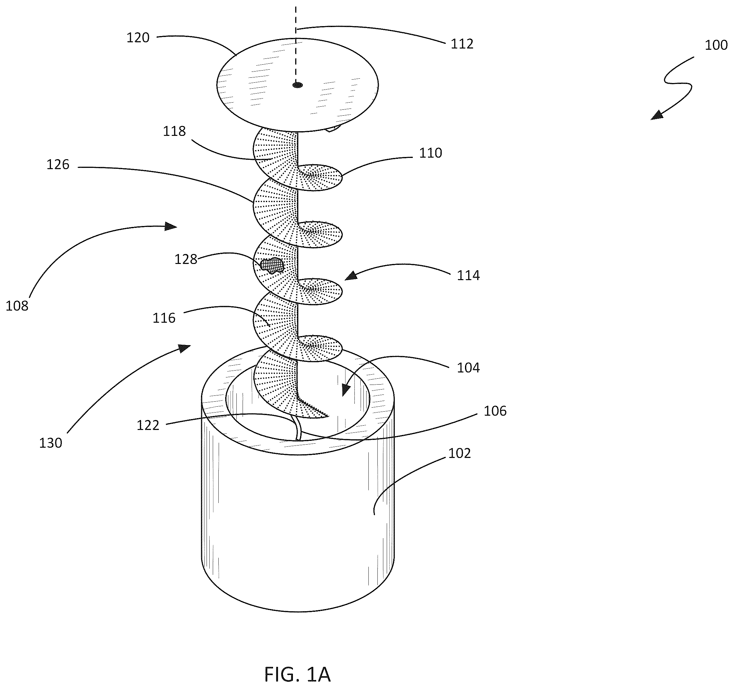 Patent US12377380 — Passive CO 2 capture device with a helical sorbent structure — Figure 1