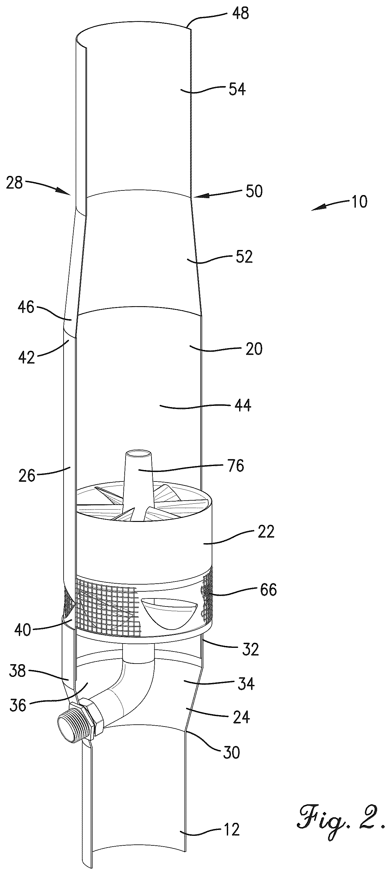 Patent US12377390 Figure 2 – Dilution nozzle assembly for hazardous gases