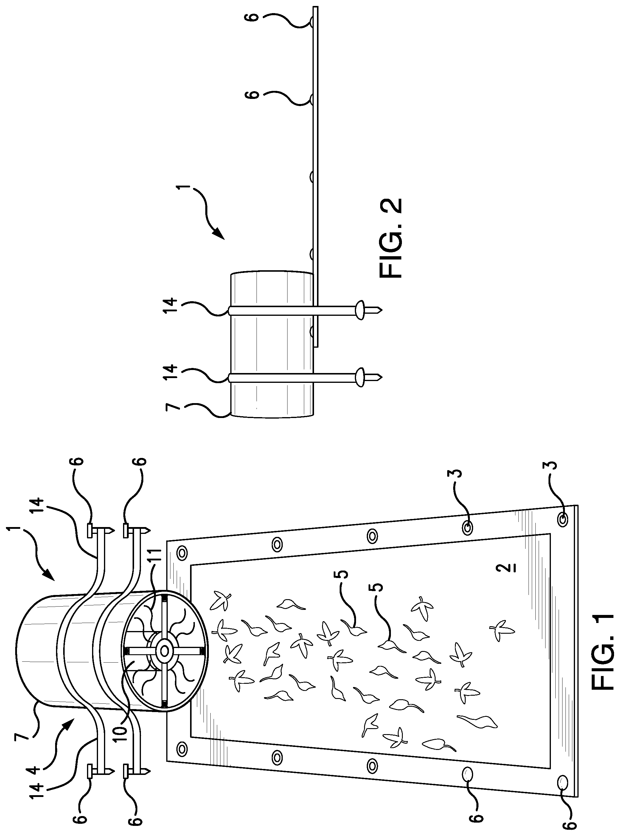 Patent US12377419 — Vacuum cylinder shredder for lawn debris — Figure 1