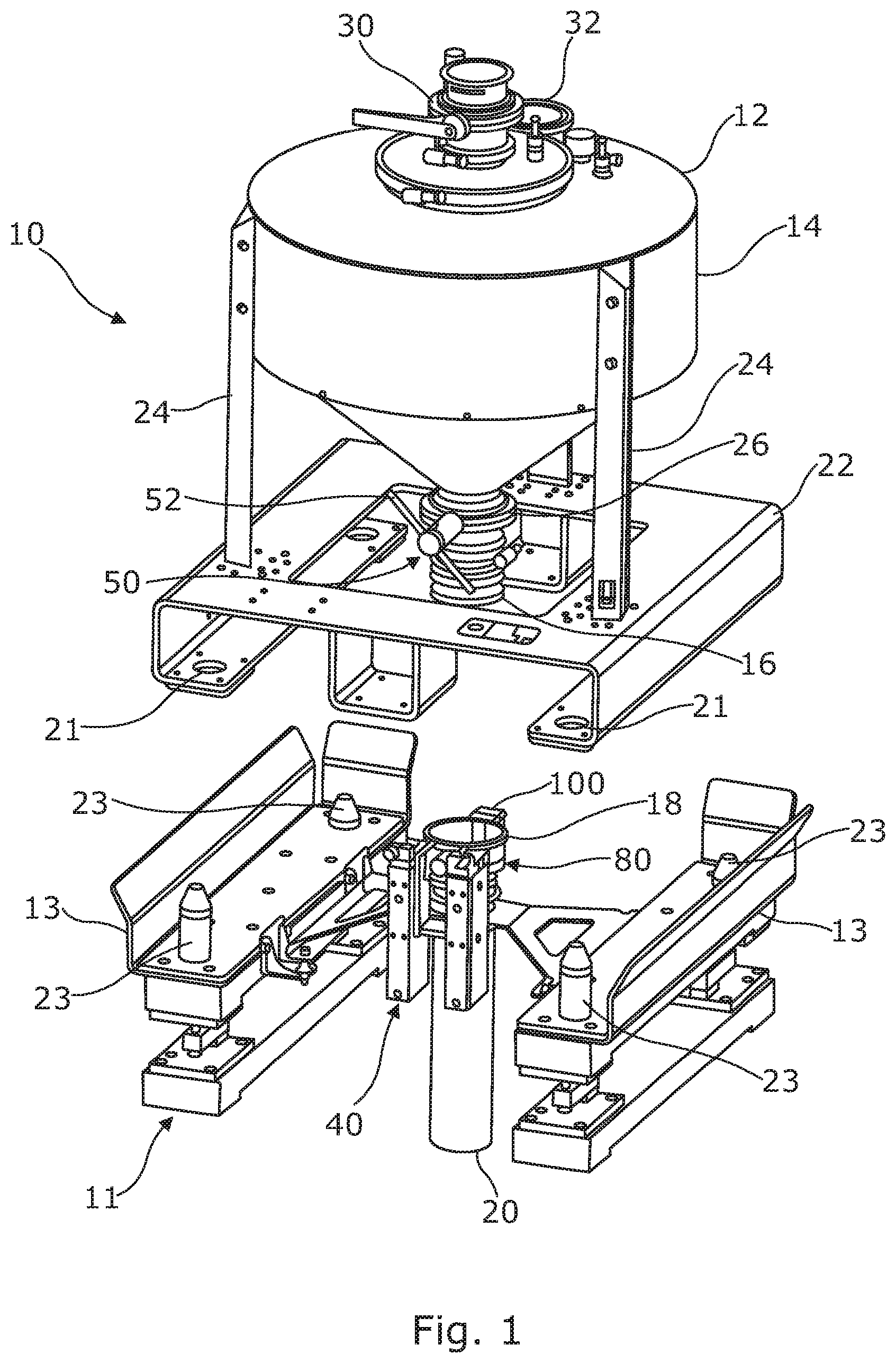 Patent US12377468 — Coupling system for an additive manufacturing process — Figure 1