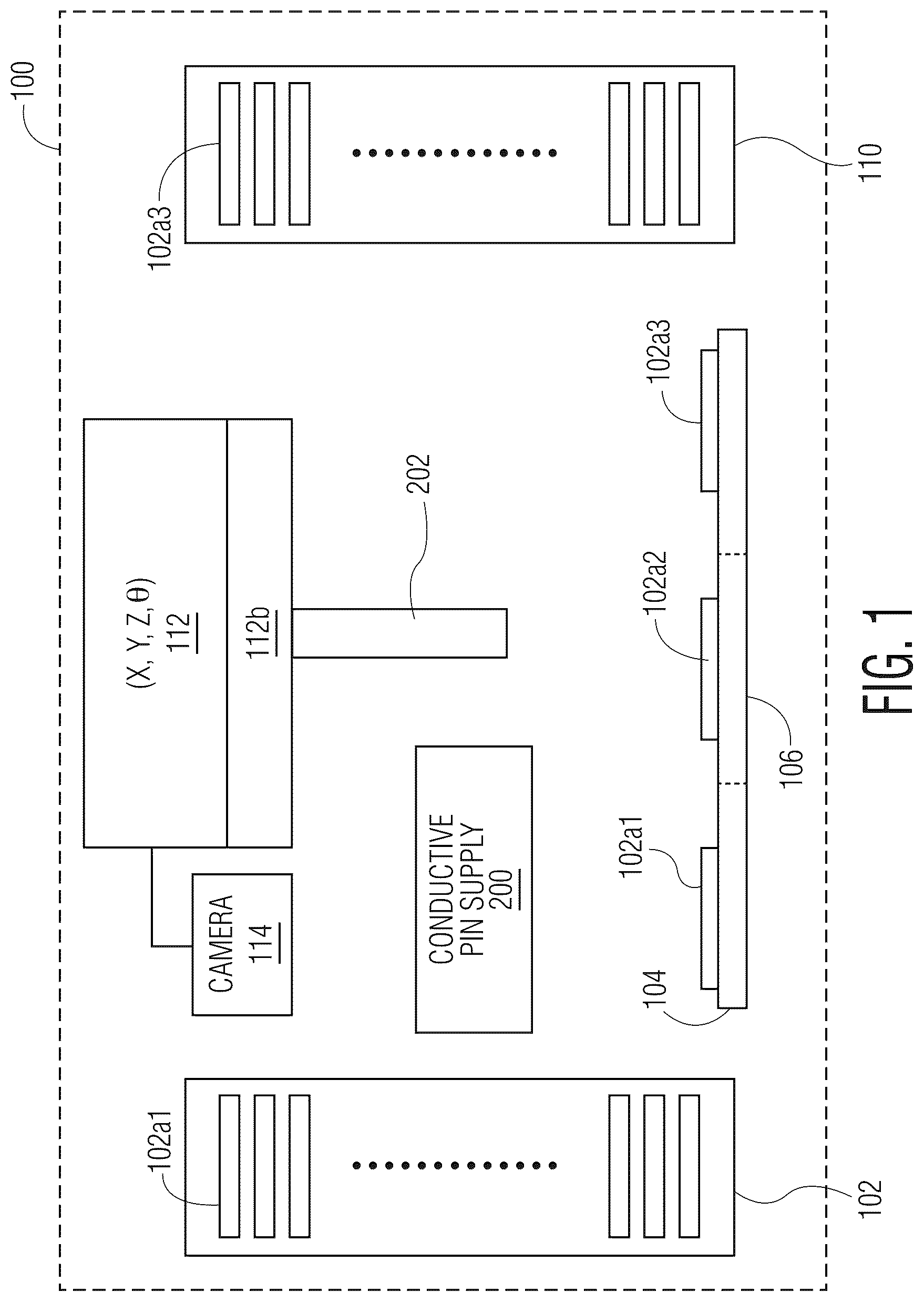 Patent US12377489 — Ultrasonic welding systems, methods of using the same, and related workpieces including welded conductive pins — Figure 1