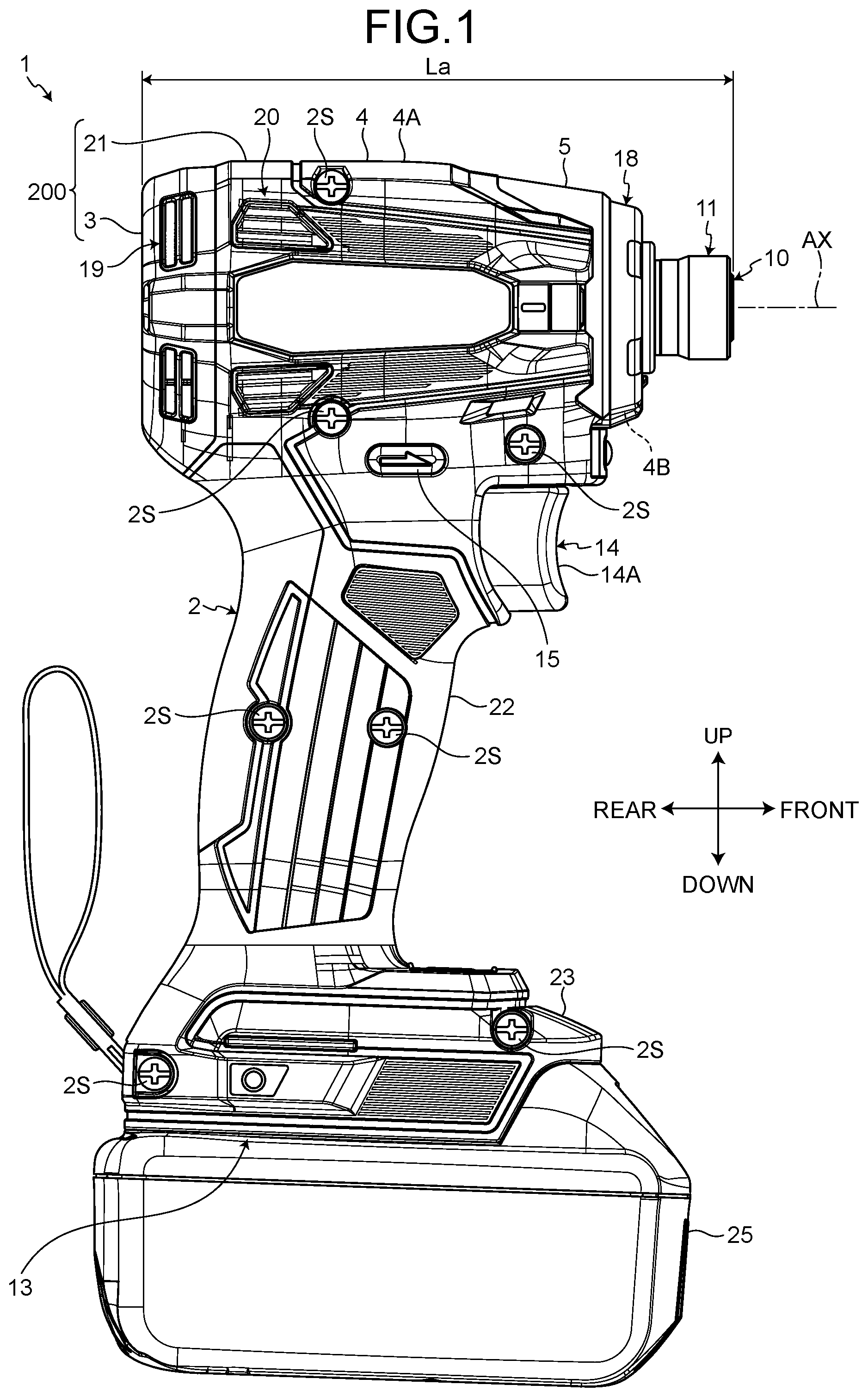Patent US12377525 — Impact tool — Figure 1