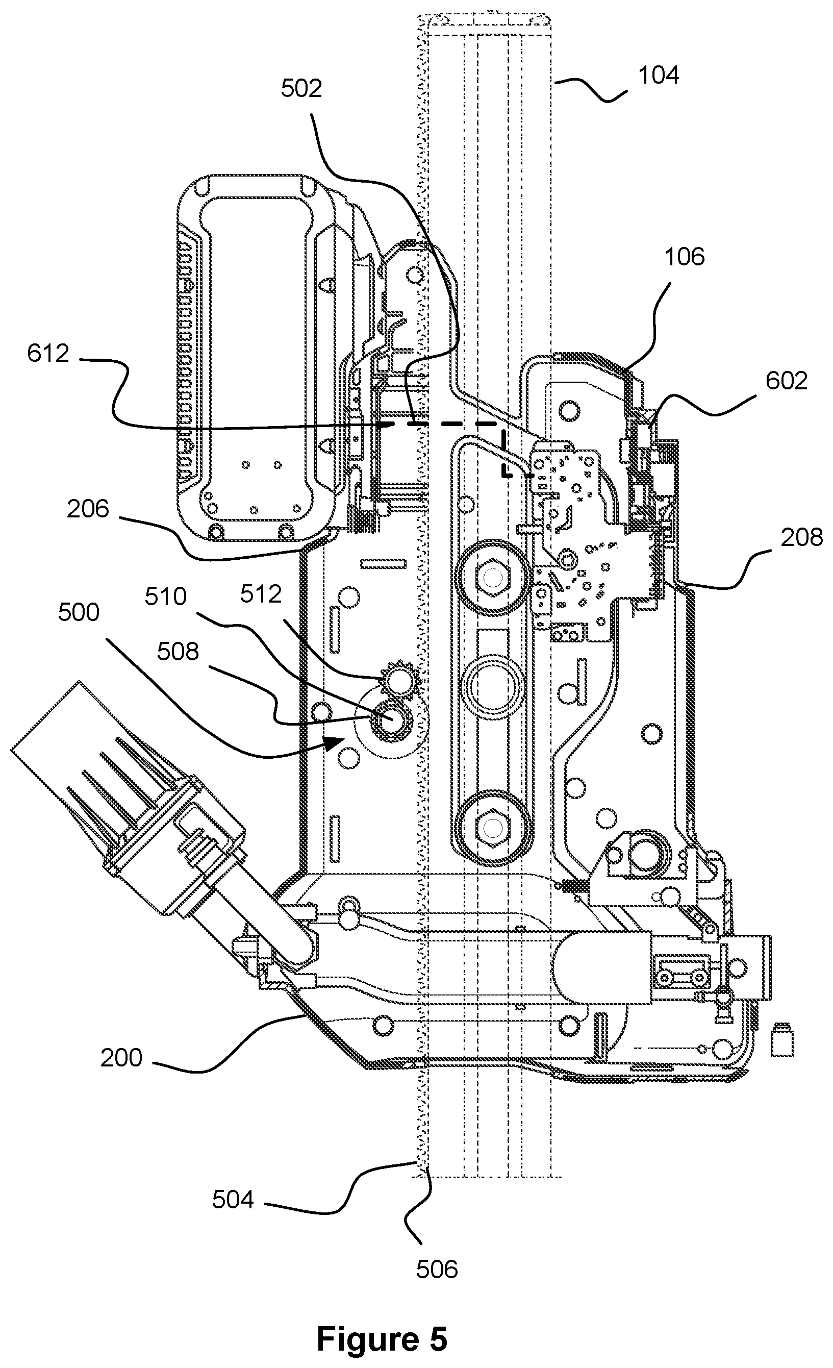 Patent US12377531 Figure 5 – Power tool stand