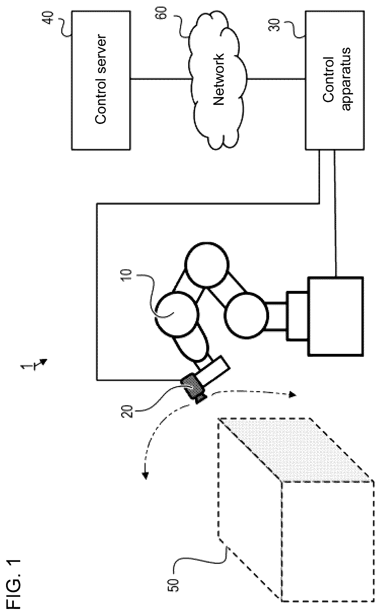 Patent US12377547 — Control device, robot, control method, and program — Figure 1