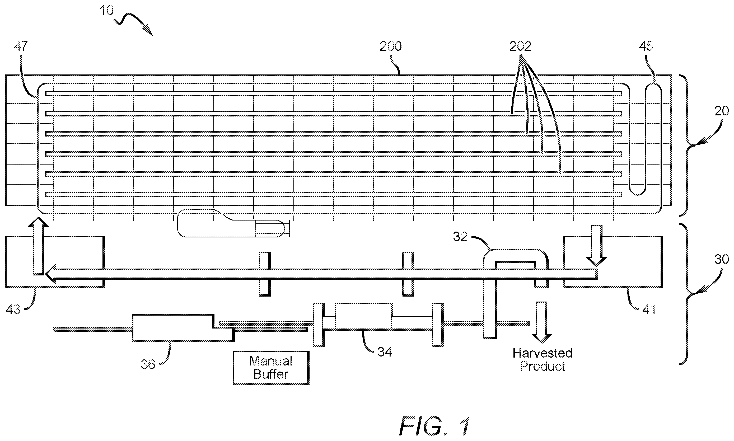 Patent US12377556 — Pickup and laydown station systems for grow tower production — Figure 1