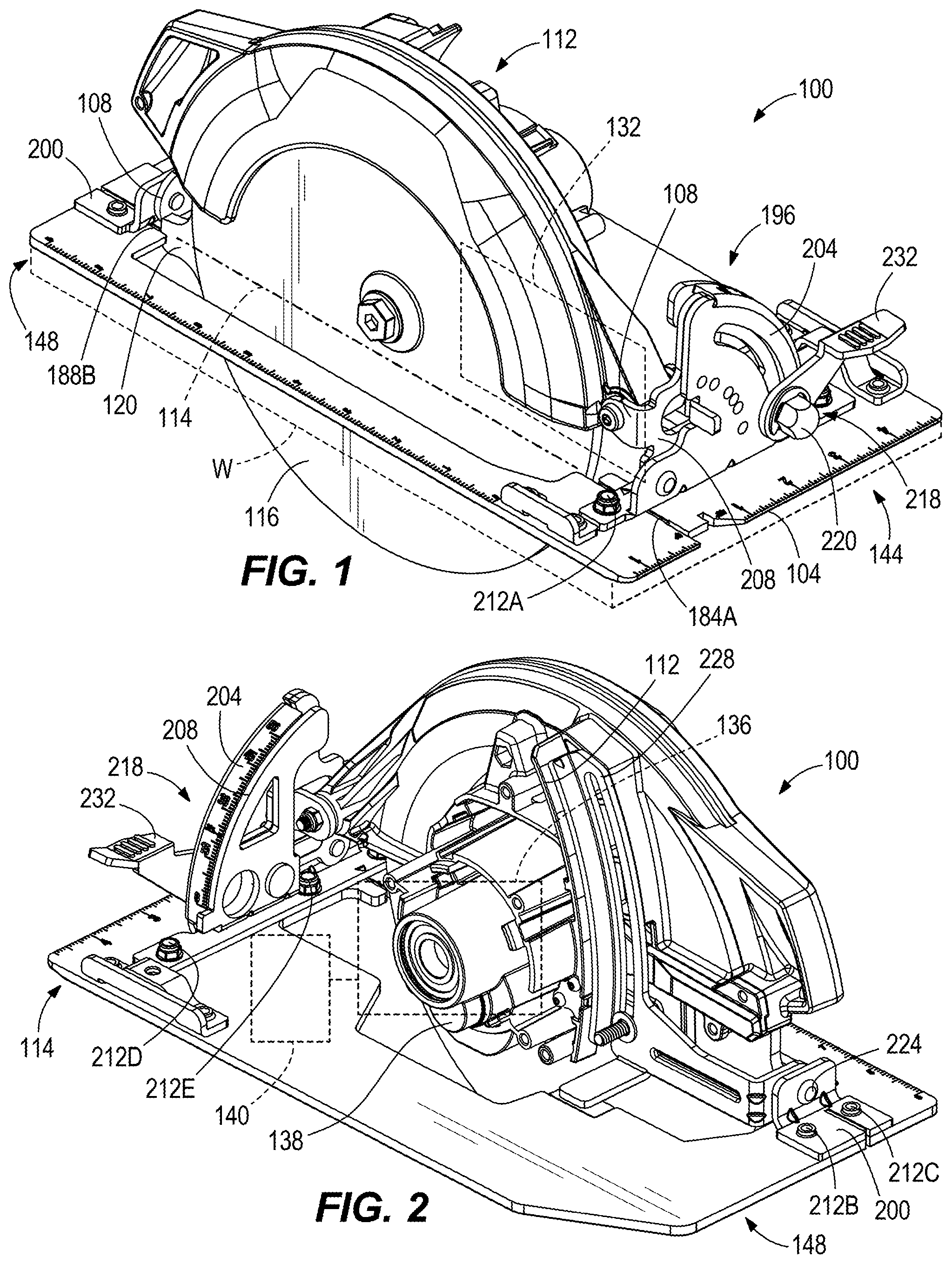 Patent US12377569 — Circular saw with adjustable base — Figure 1