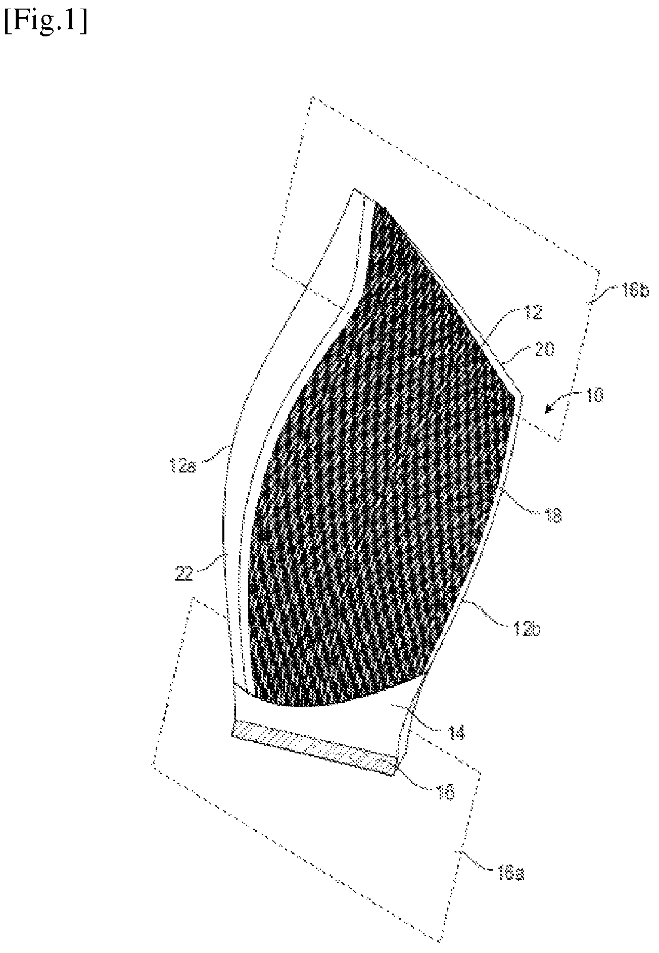 Patent US12377628 Figure 1 – Device for shaping a fibrous preform for producing a bladed part of a turbomachine