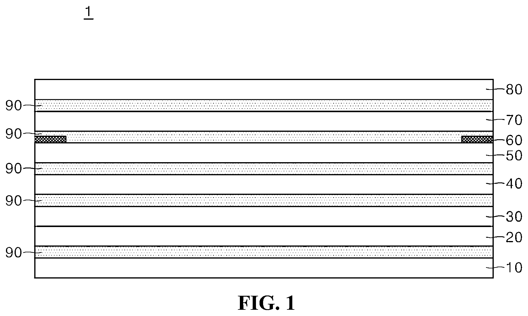 Patent US12377642 — Foldable stack and foldable display device and manufacturing method thereof — Figure 1