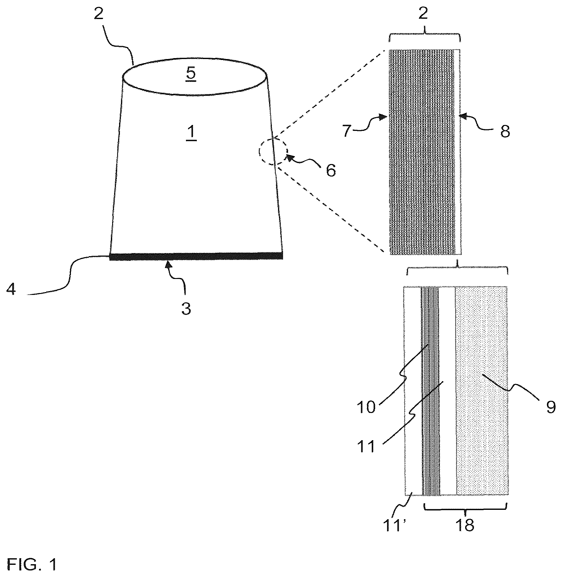 Patent US12377643 Figure 1 – Hermetic, insecticidal food storage bag, use of it and a method for its production