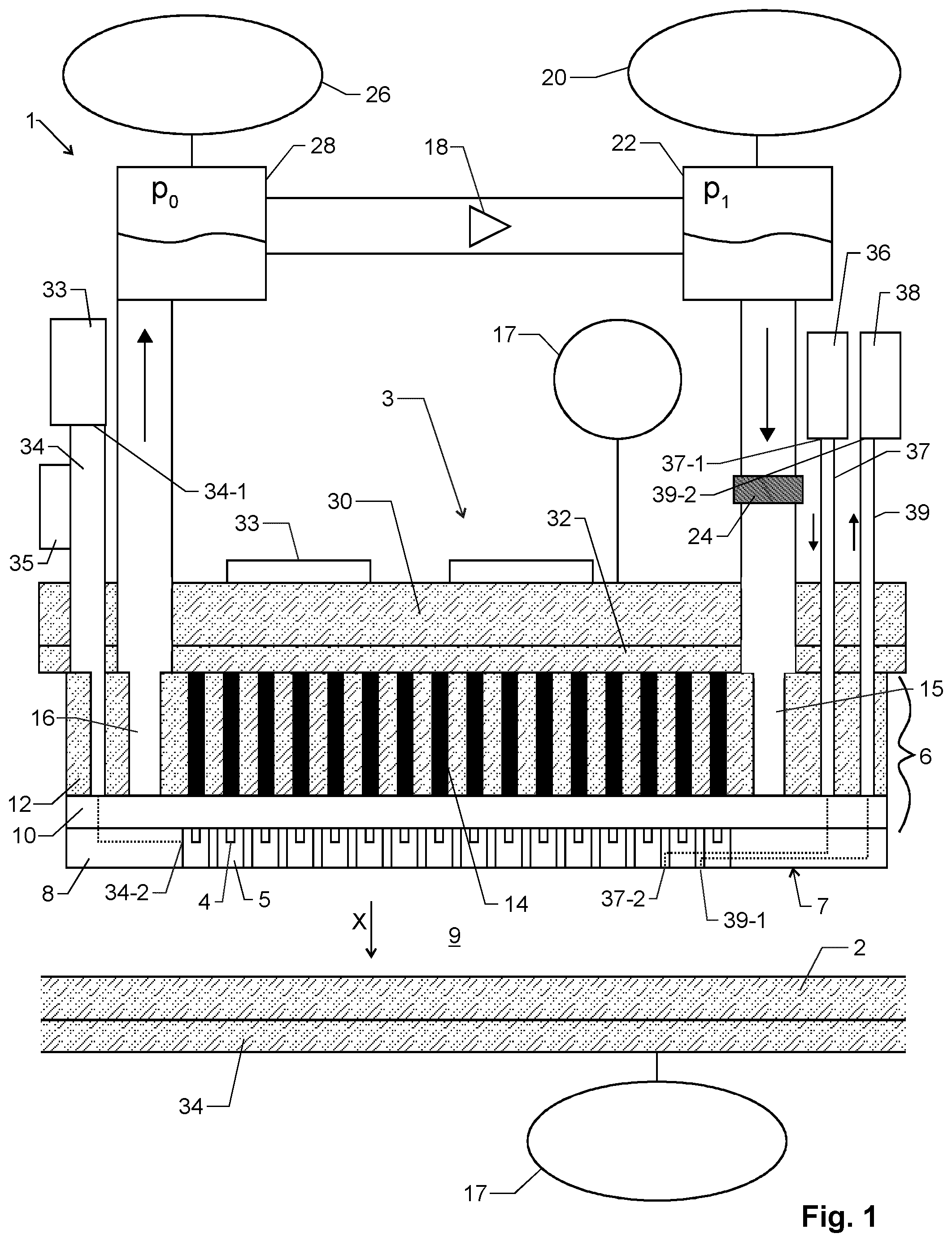 Patent US12377653 — Inkjet printing system with nozzle evaporator — Figure 1