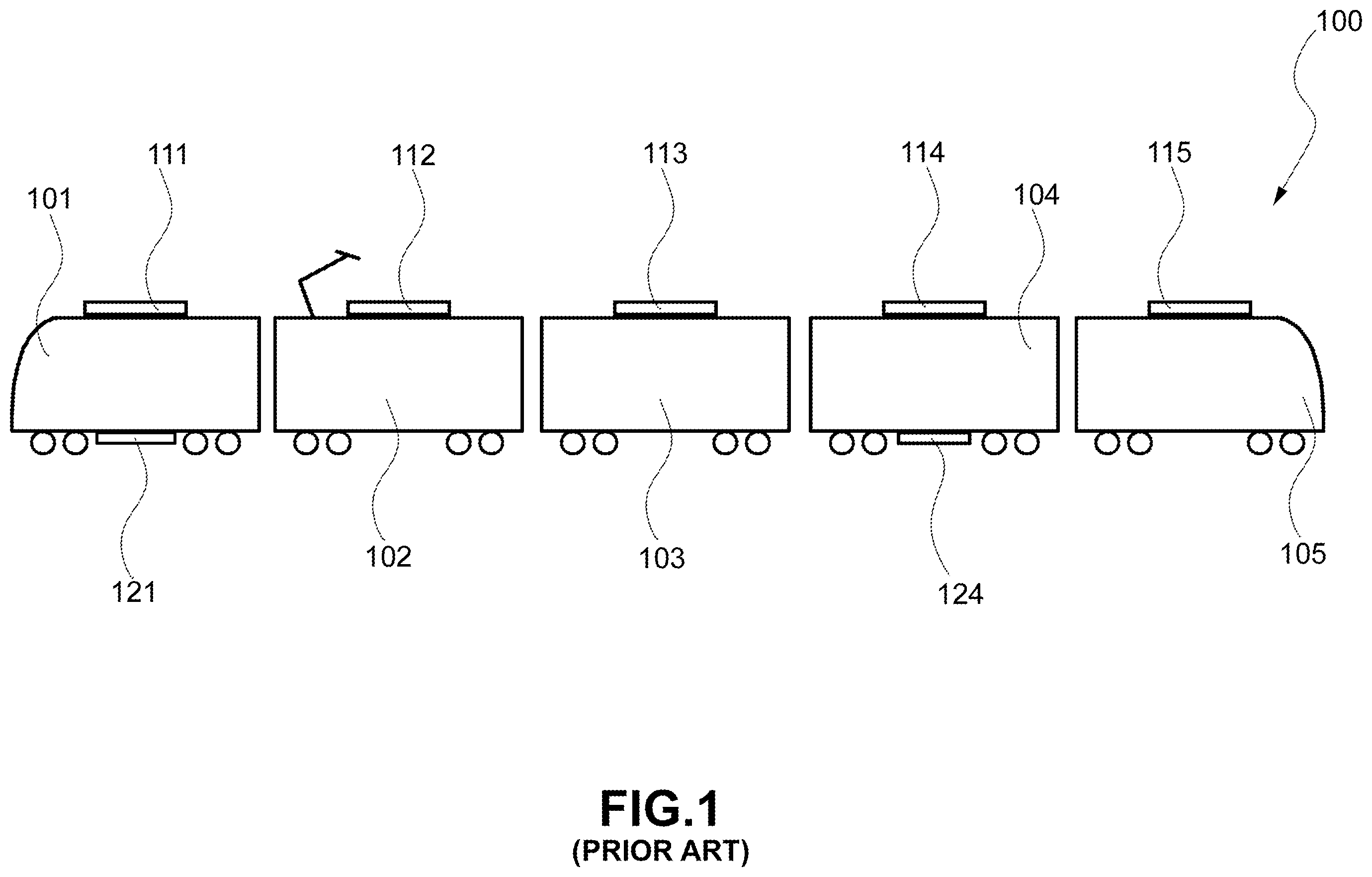 Patent US12377706 — System for the generation of compressed air and for air conditioning, for a railway vehicle — Figure 1