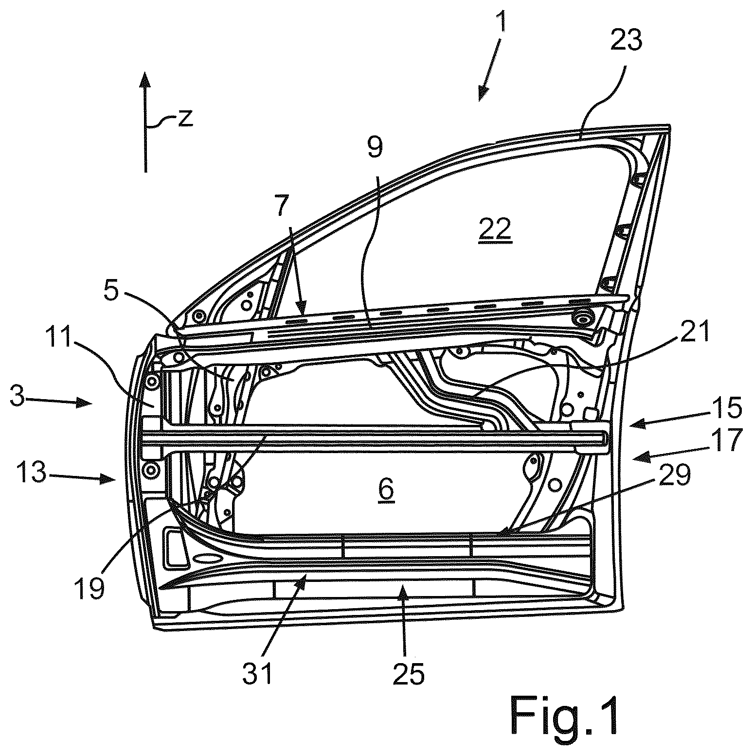 Patent US12377718 — Motor vehicle having a side door — Figure 1