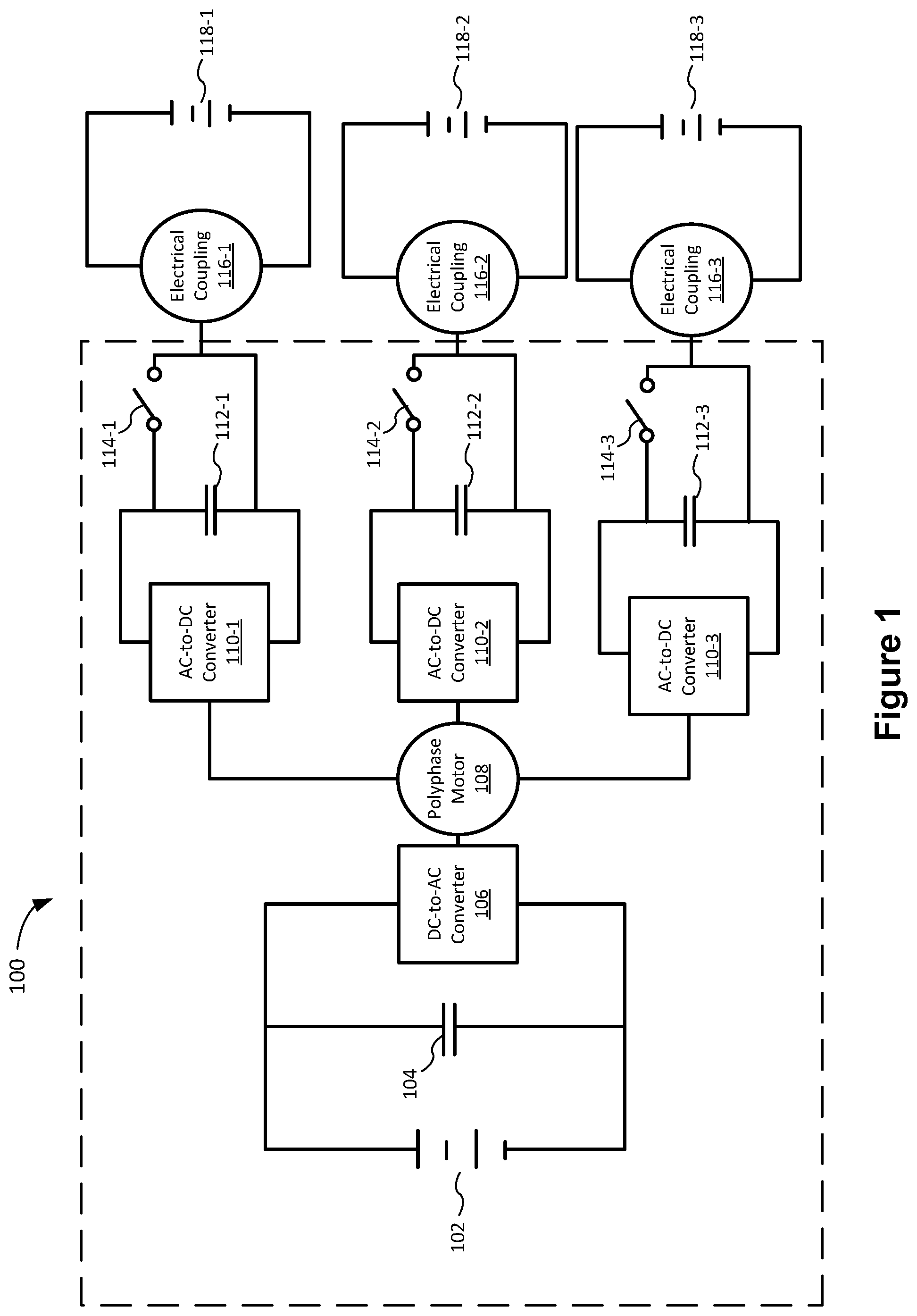 Patent US12377742 — Systems and methods for energy transfer for electrical vehicles — Figure 1
