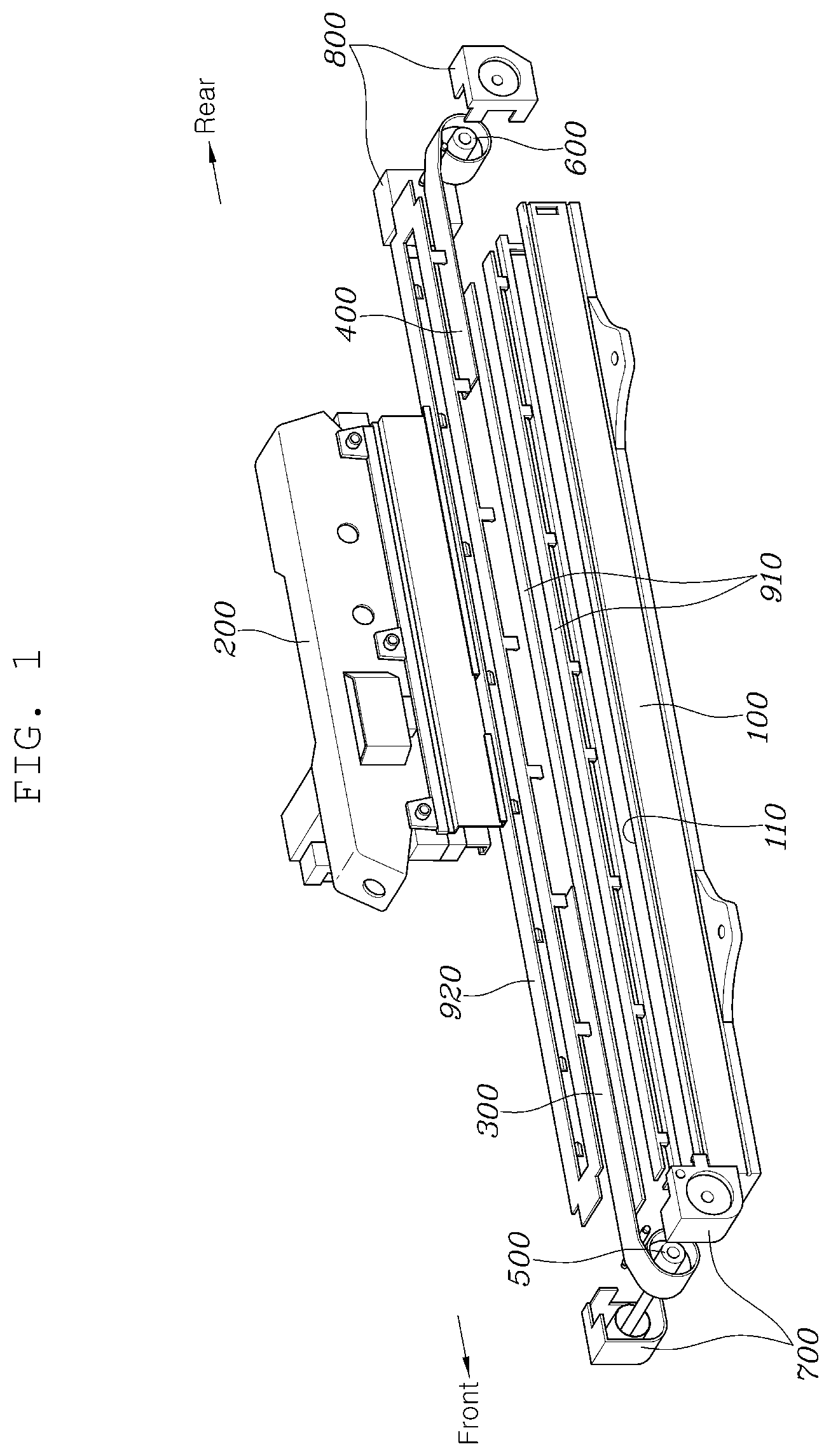 Patent US12377759 — Seat rail for vehicle — Figure 1