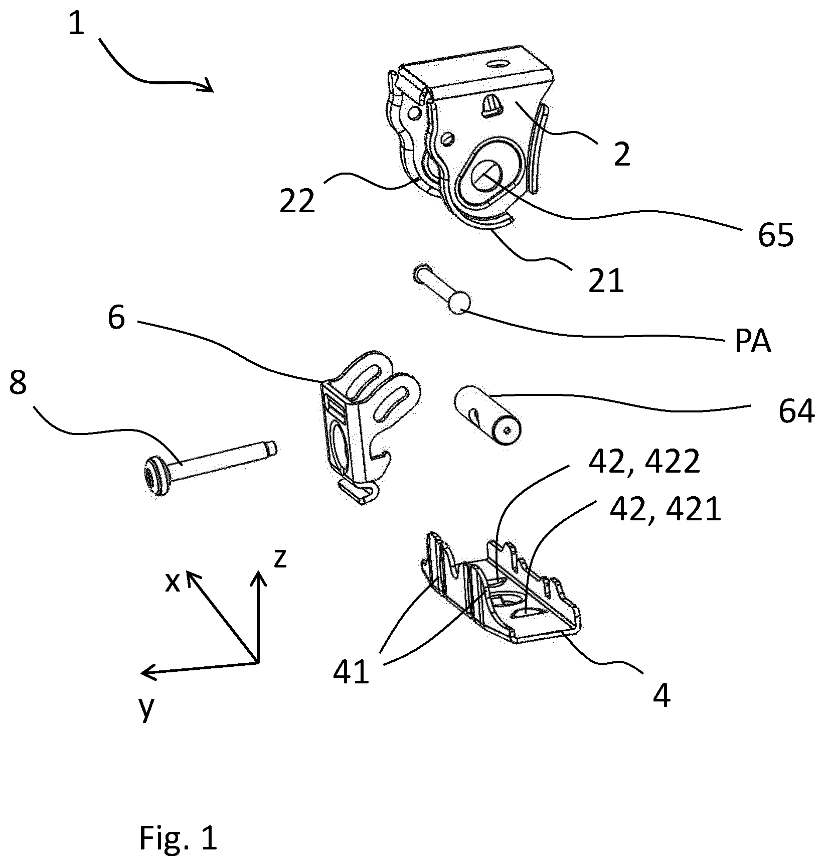 Patent US12377788 — Roof rack foot assembly for a roof rack and a roof rack for a vehicle — Figure 1