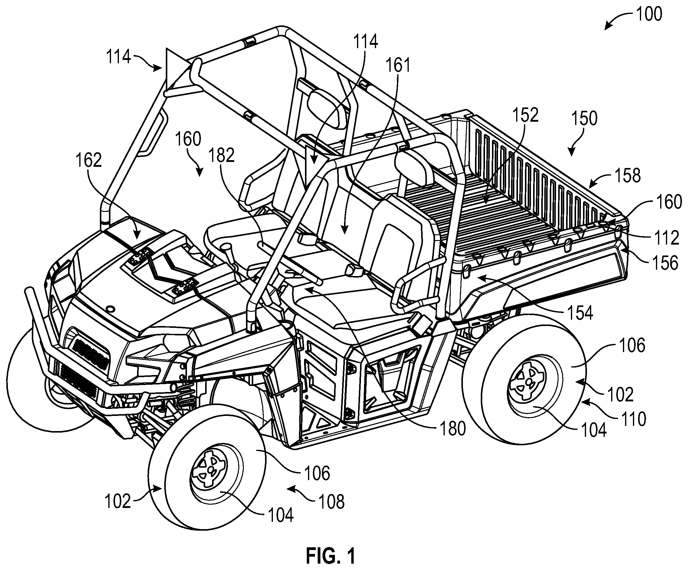 Patent US12377801 Figure 1 – Automatic vehicle control