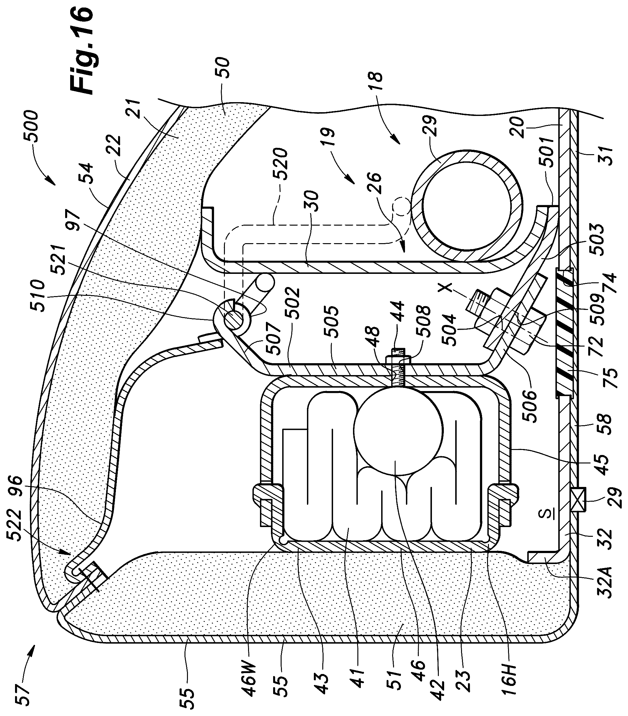 Patent US12377809 Figure 16 – Vehicle seat