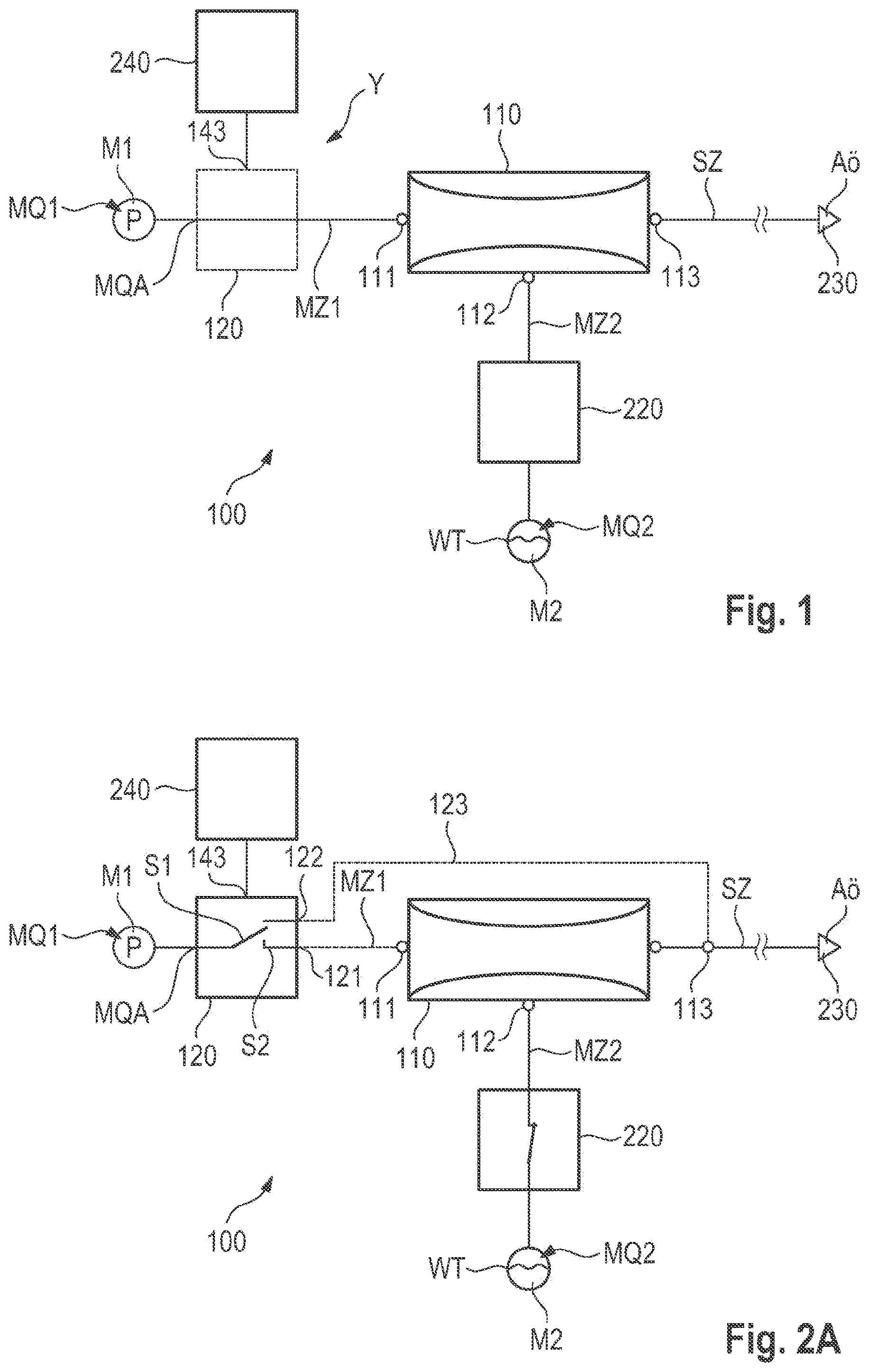 Patent US12377815 — Cleaning device for applying a media pulse to a surface according to the venturi principle, compressed-air system, cleaning method, control system and vehicle — Figure 1