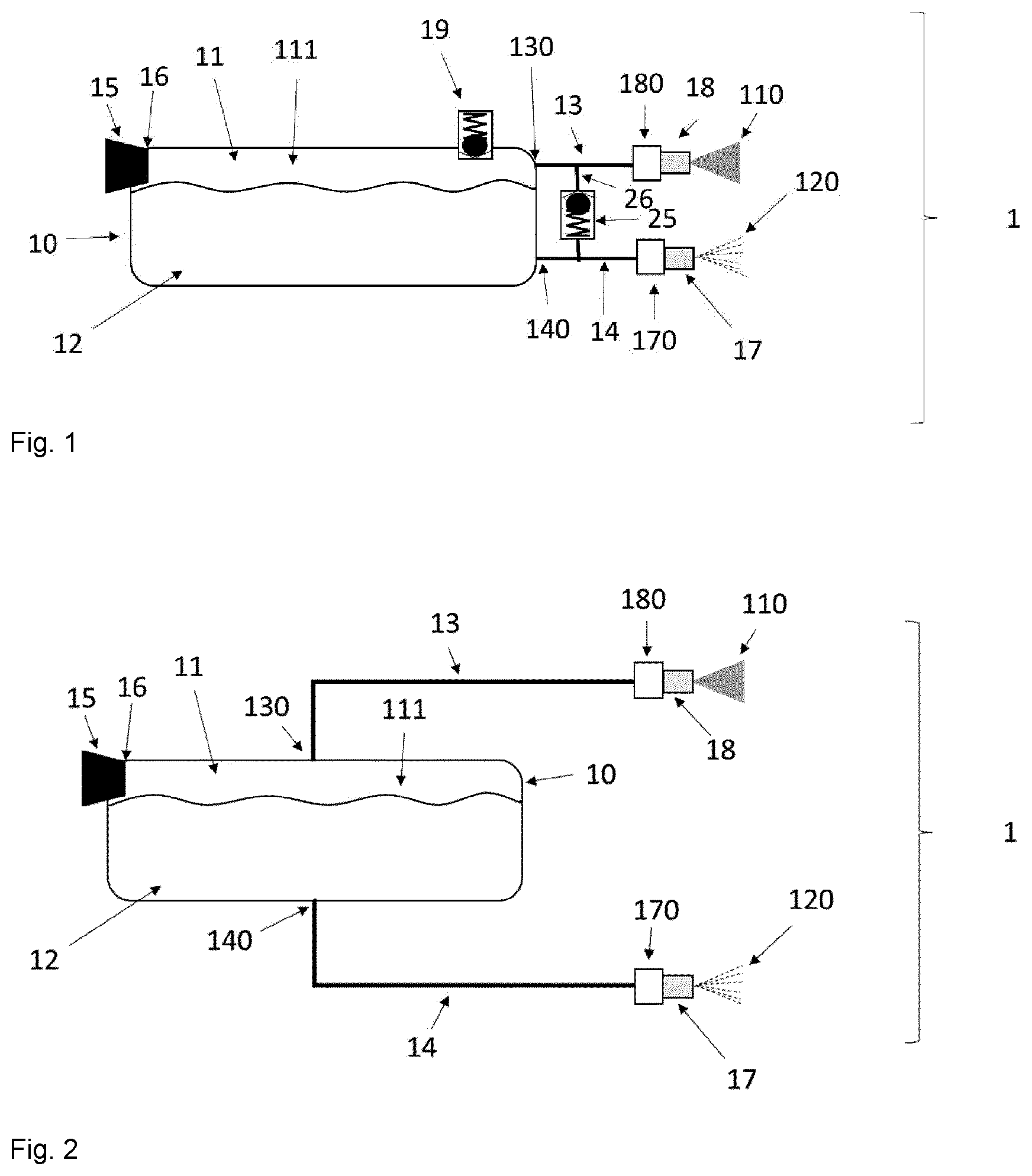 Patent US12377818 — Cleaning device and method on board of a vehicle — Figure 1