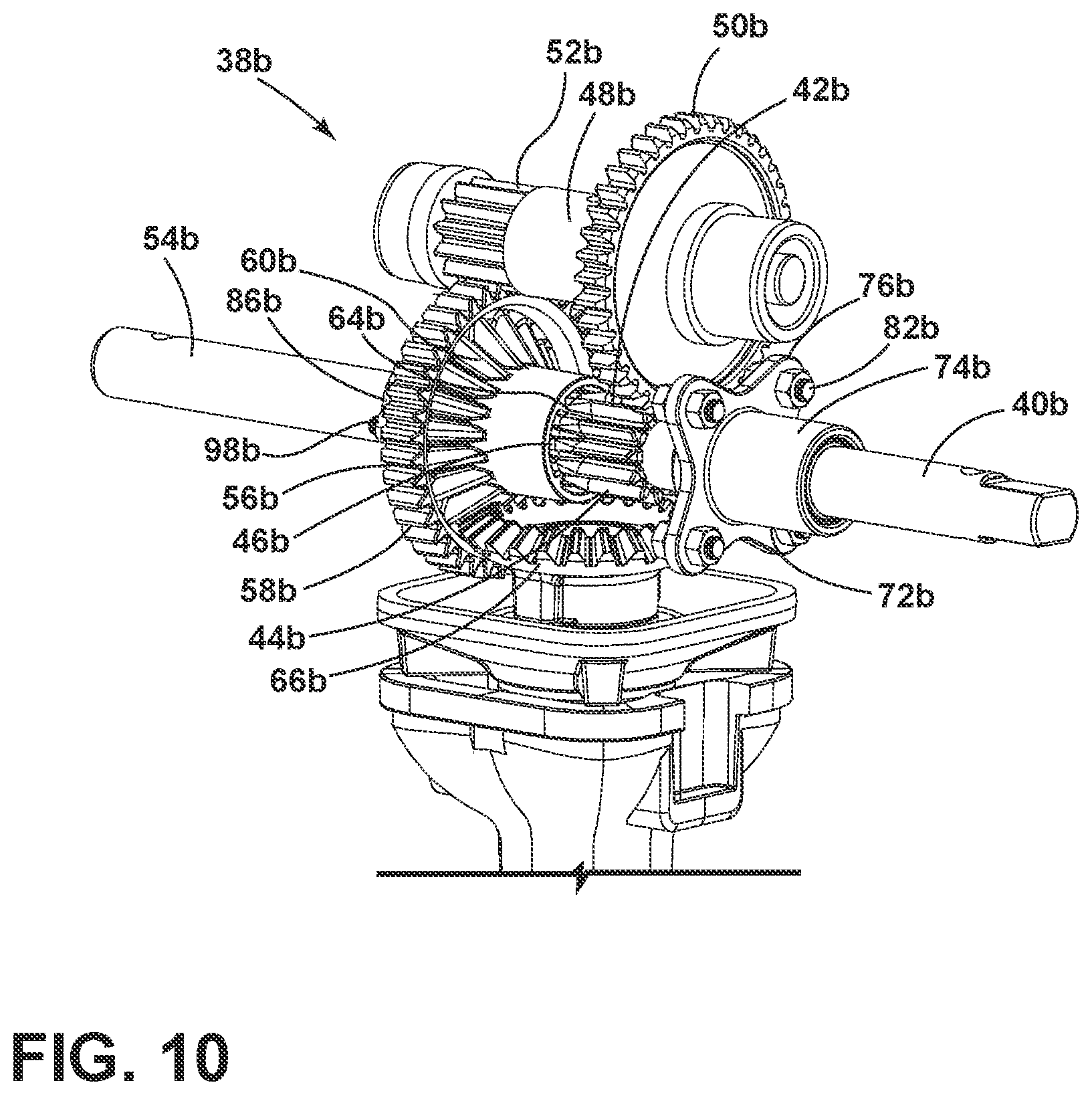 Patent US12377819 Figure 10 – Landing gear assembly