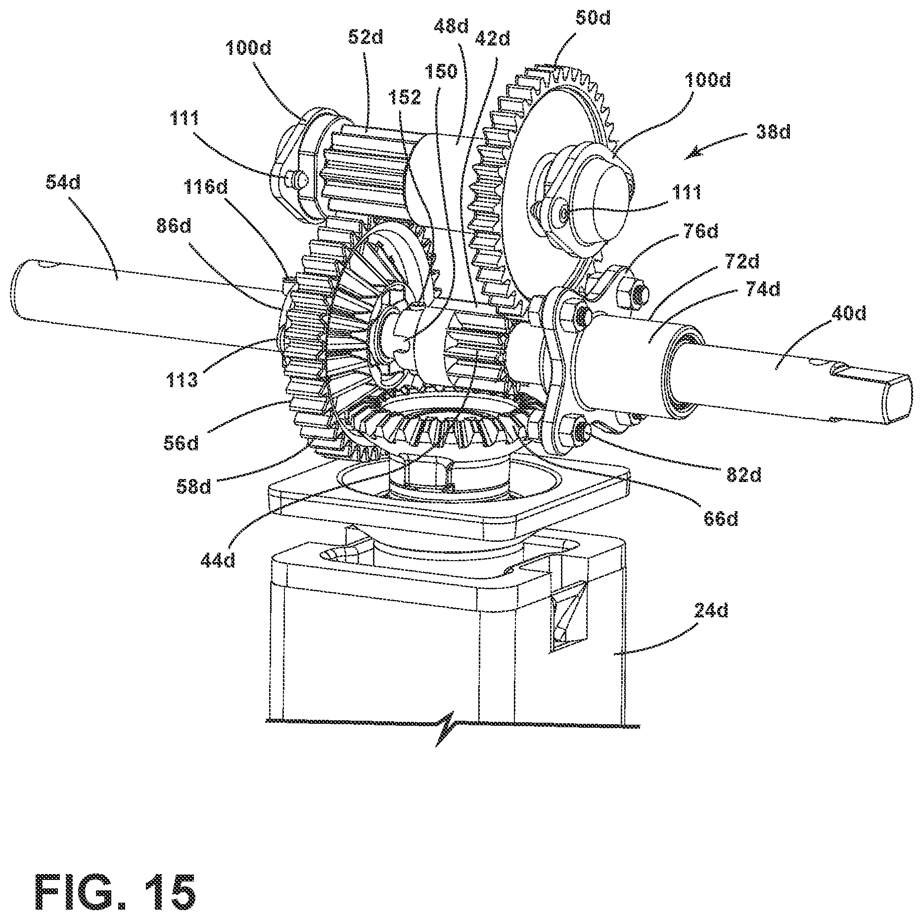 Patent US12377819 Figure 15 – Landing gear assembly