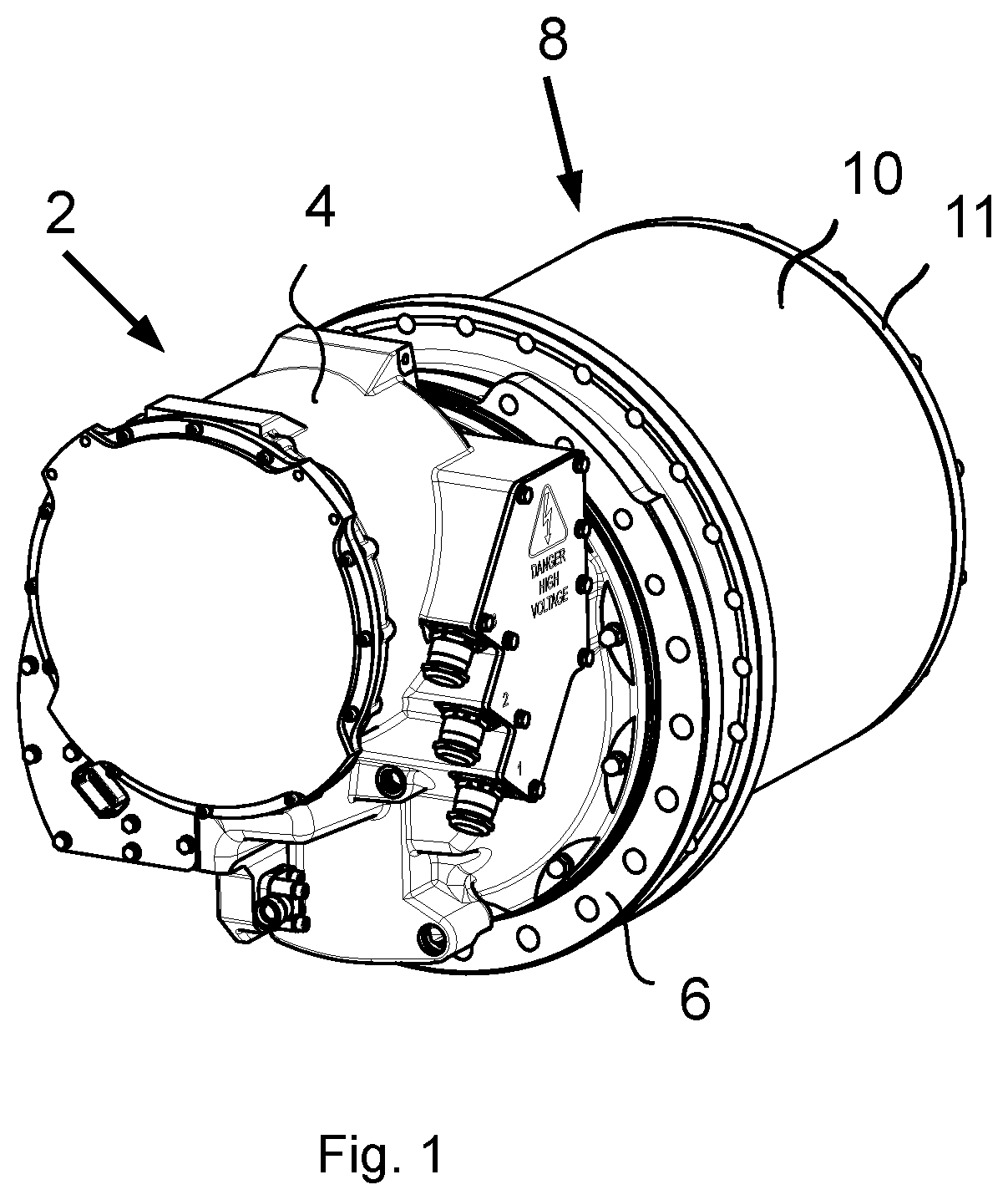Patent US12377821 — Transmission for a drive train in an agricultural or heavy load vehicle and a corresponding drive train and corresponding vehicle — Figure 1