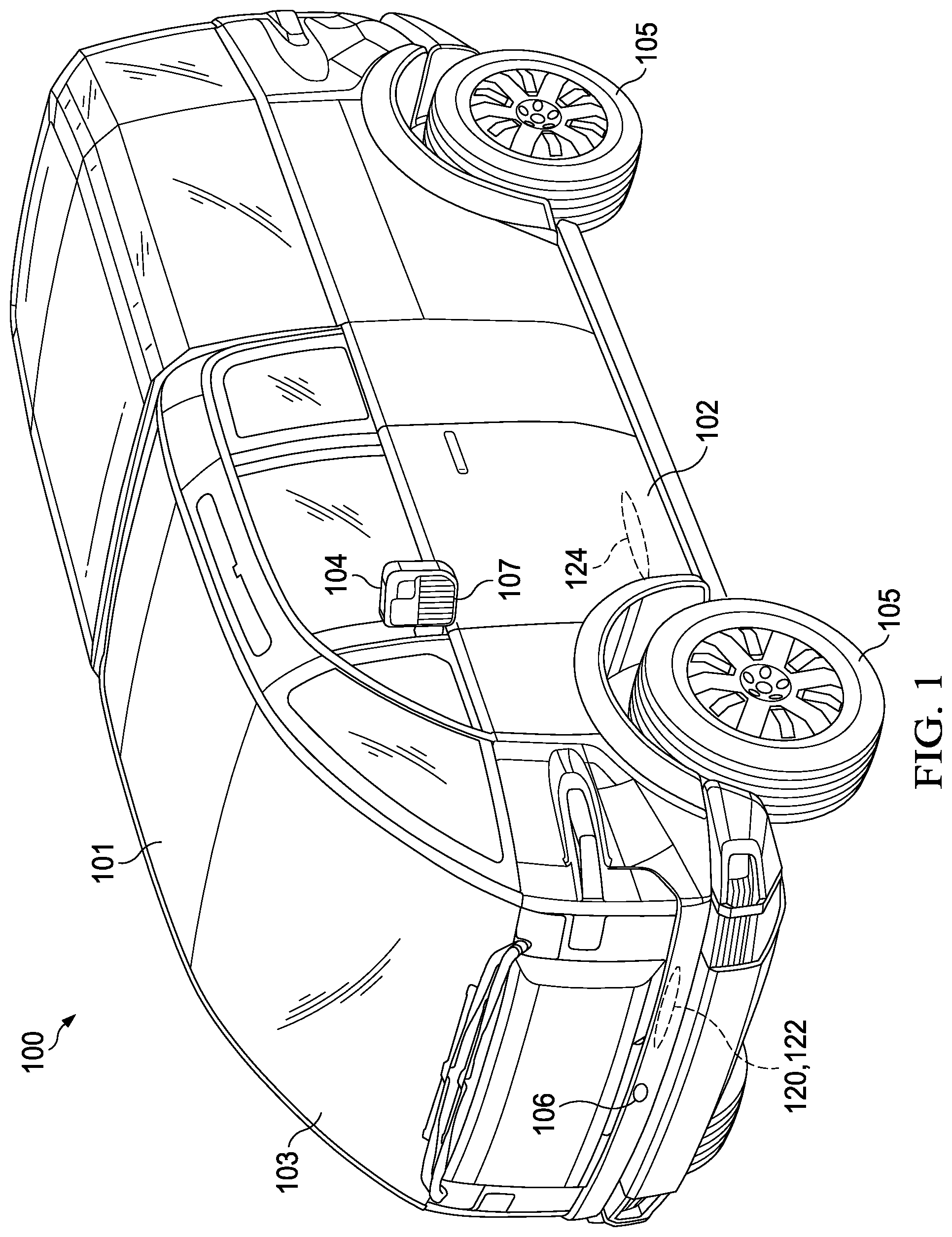 Patent US12377835 — System and method in vehicle path prediction based on odometry and inertial measurement unit — Figure 1